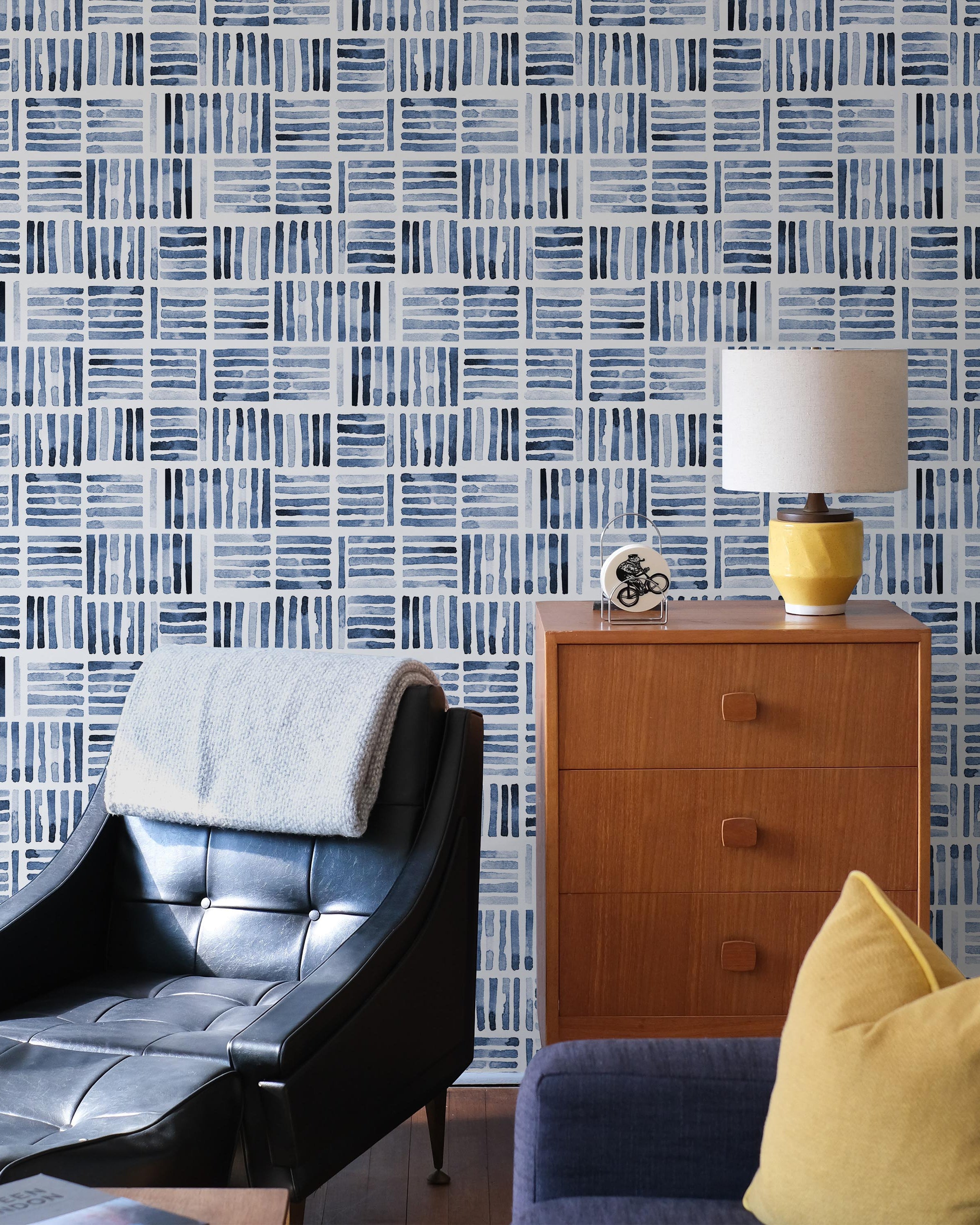 Watercolor Stripes Peel and Stick Wallpaper, Removable Wallpaper, Traditional Wallpaper | DeccoPrint