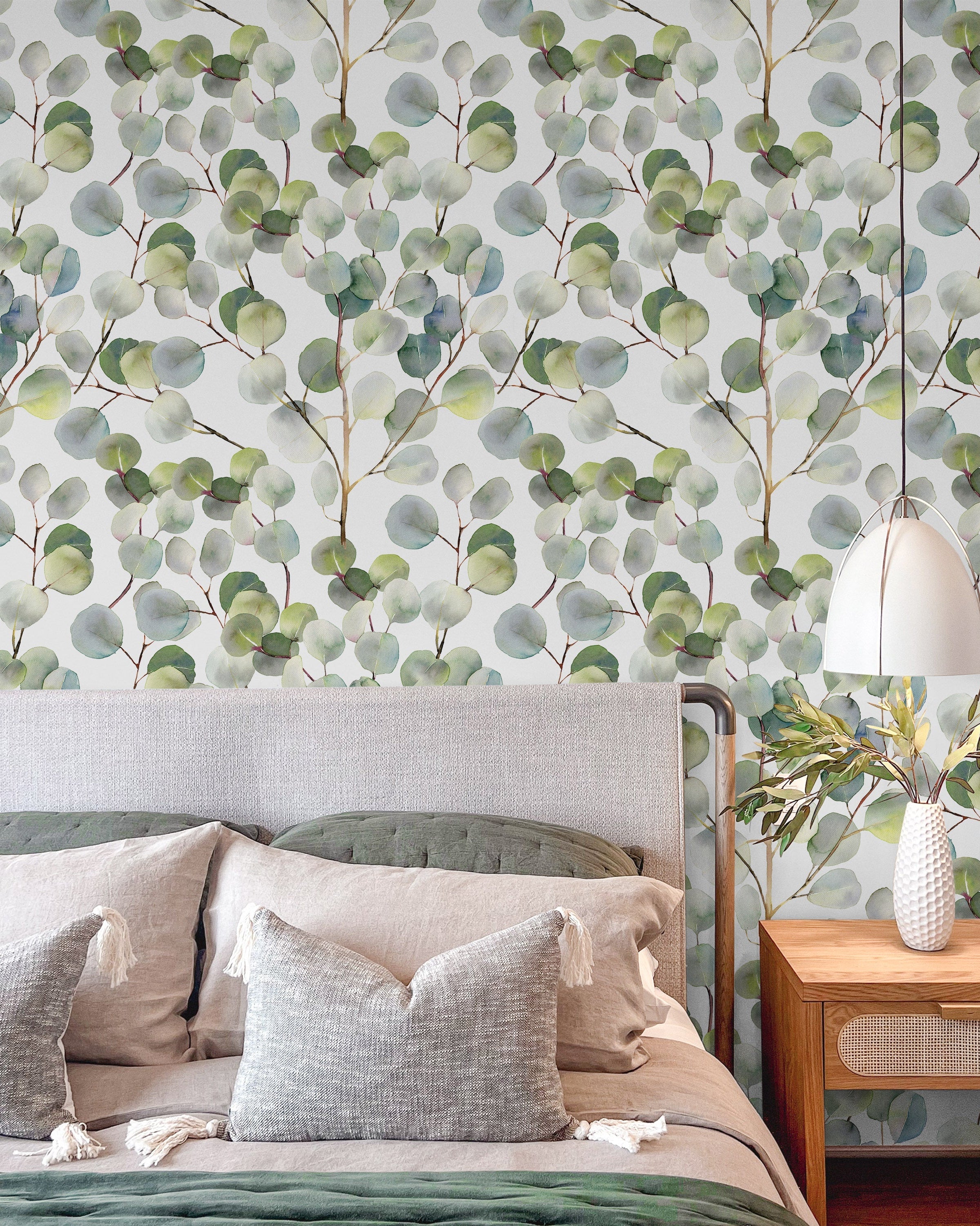 Fine Eucalyptus Peel and Stick Wallpaper, Removable Wallpaper, Traditional Wallpaper | DeccoPrint
