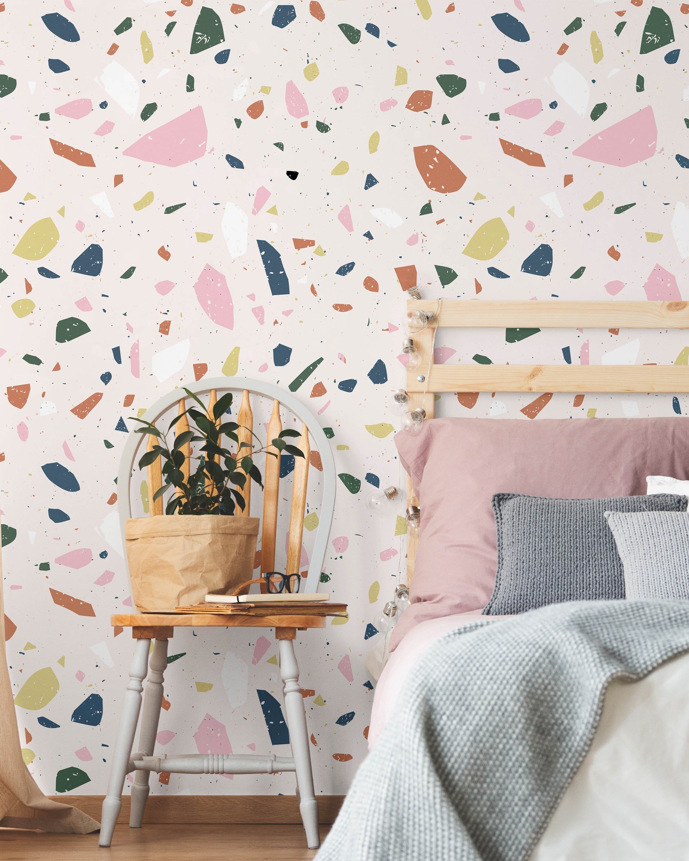 Seashells in Bloom Peel and Stick Wallpaper, Removable Wallpaper, Traditional Wallpaper | DeccoPrint