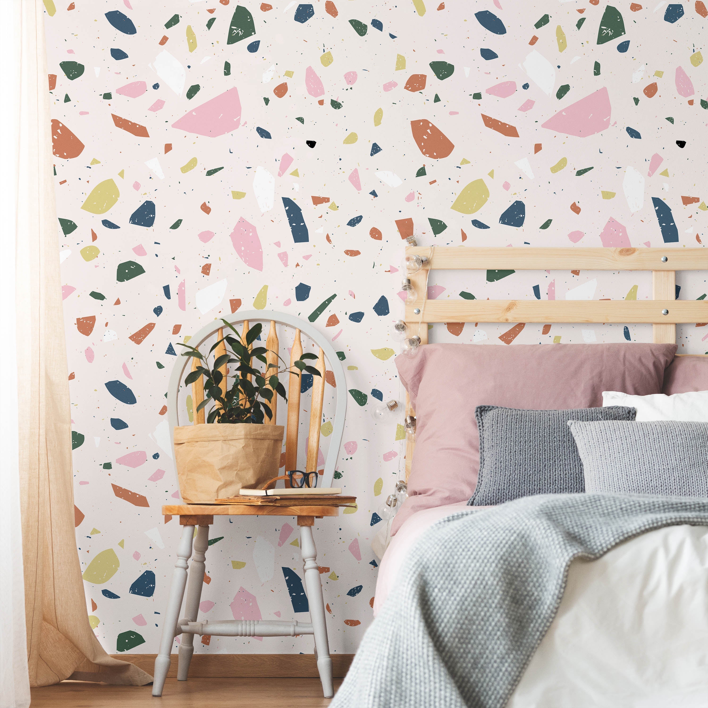 Seashells in Bloom Peel and Stick Wallpaper, Removable Wallpaper, Traditional Wallpaper | DeccoPrint