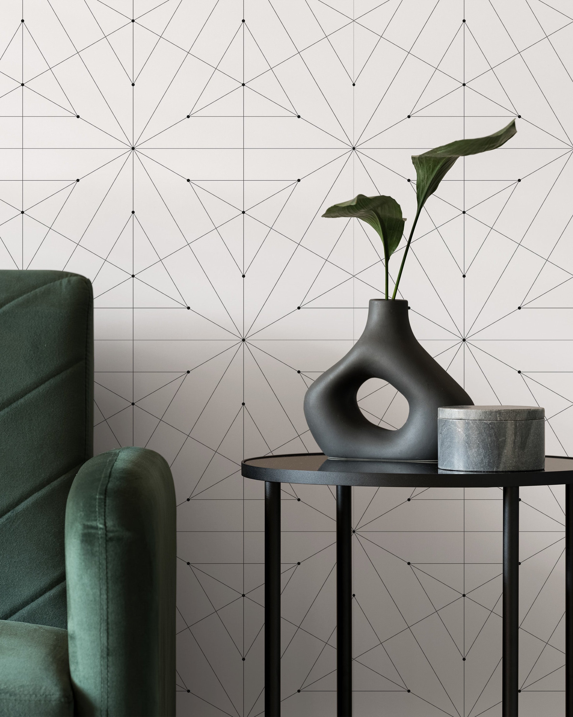 Prismatic Grid Peel and Stick Wallpaper, Removable Wallpaper, Traditional Wallpaper | DeccoPrint