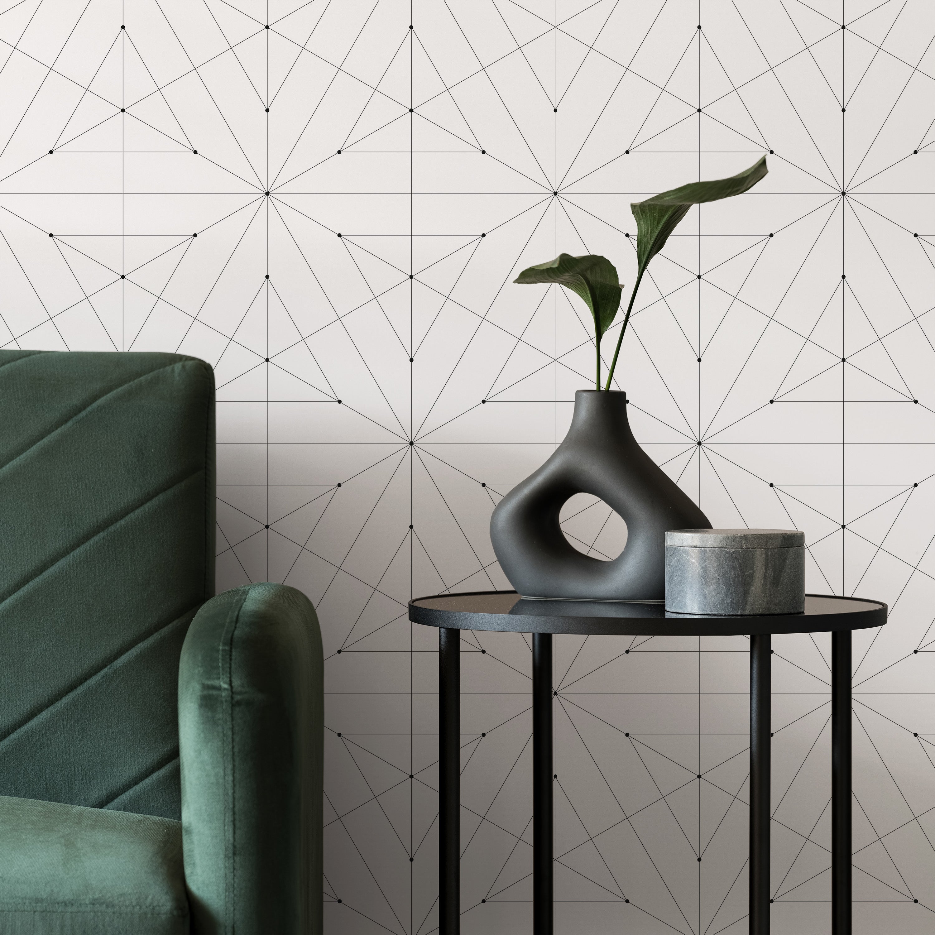 Prismatic Grid Peel and Stick Wallpaper, Removable Wallpaper, Traditional Wallpaper | DeccoPrint