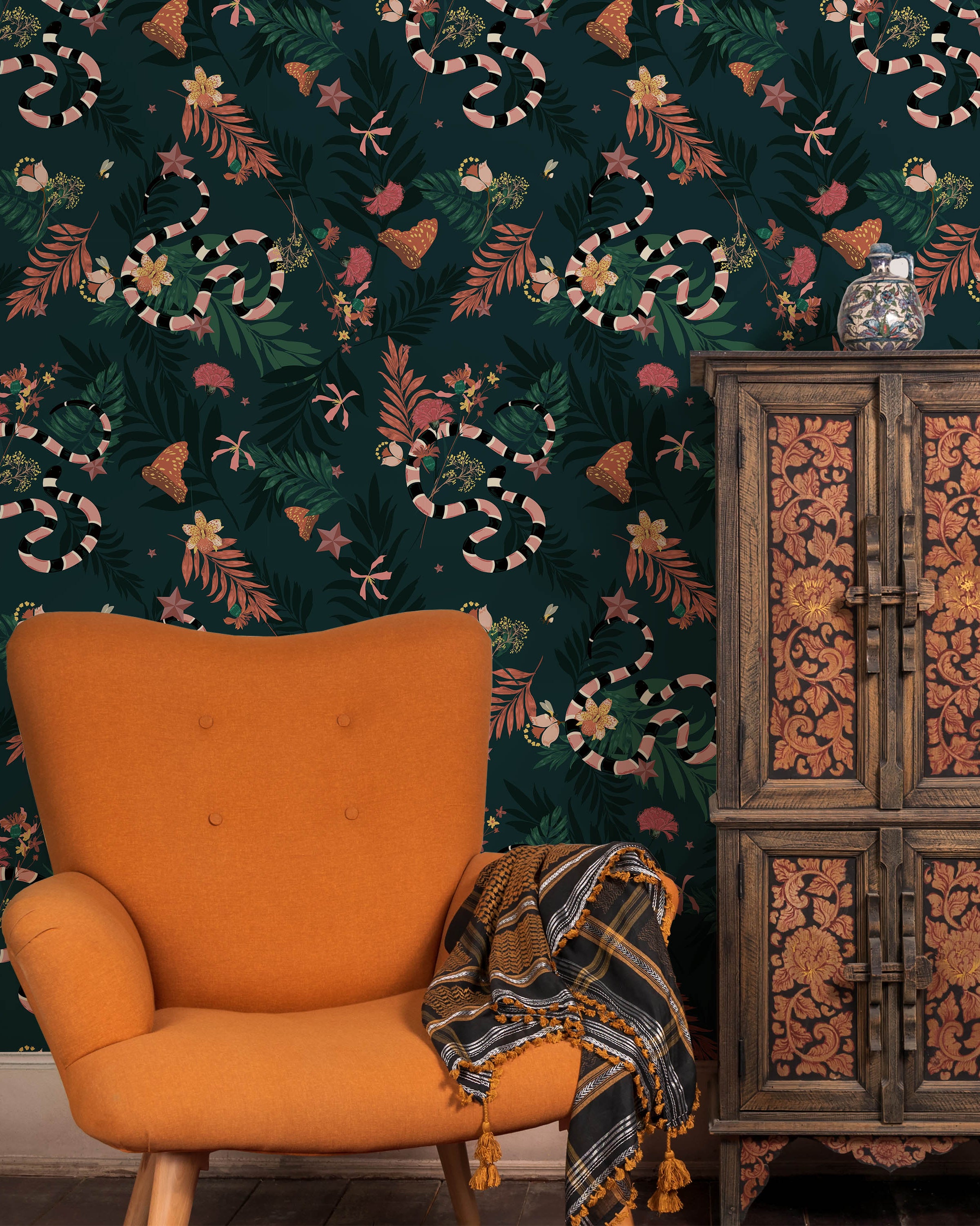 Safari Jungle Peel and Stick Wallpaper, Removable Wallpaper, Traditional Wallpaper | DeccoPrint