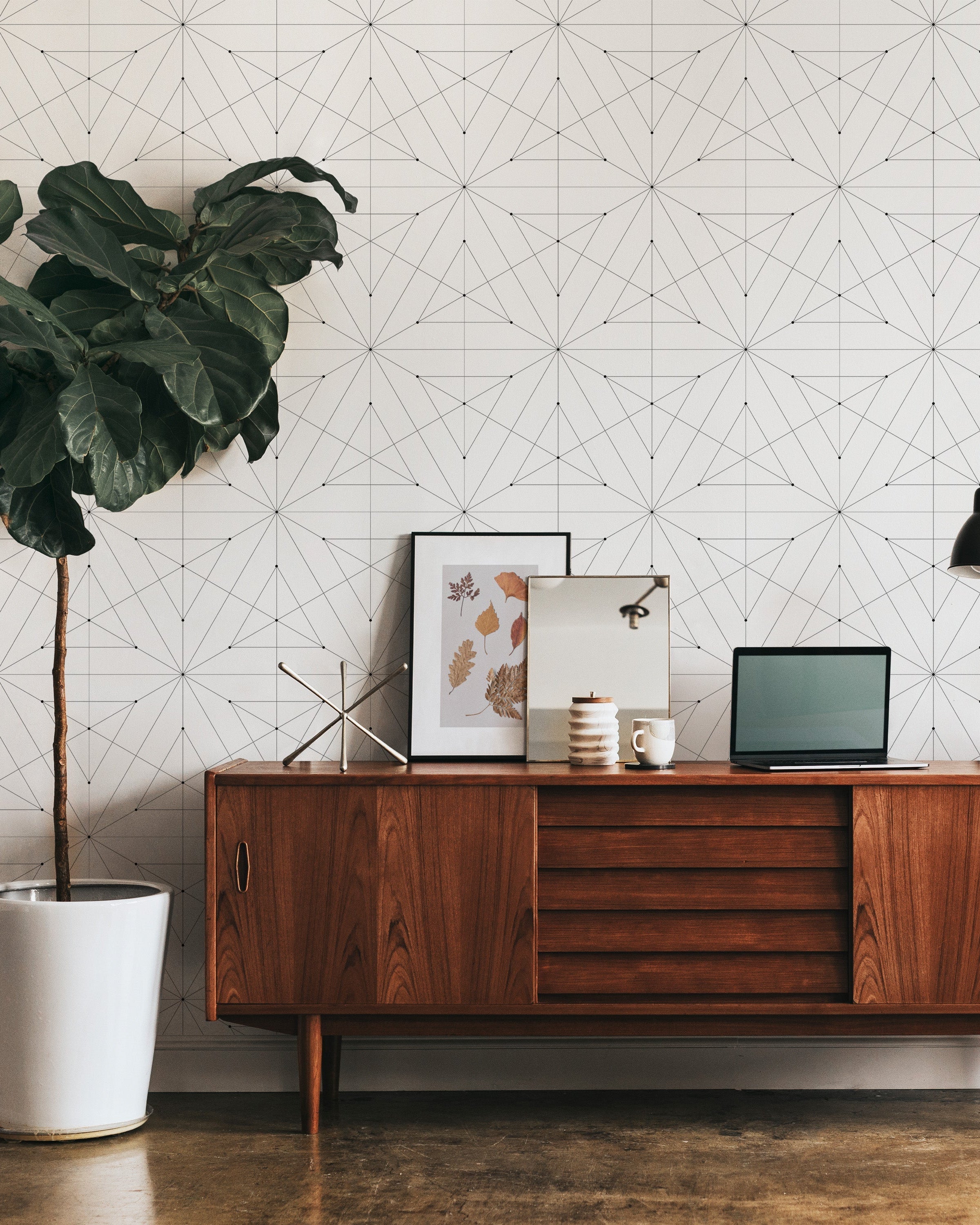 Prismatic Grid Peel and Stick Wallpaper, Removable Wallpaper, Traditional Wallpaper | DeccoPrint