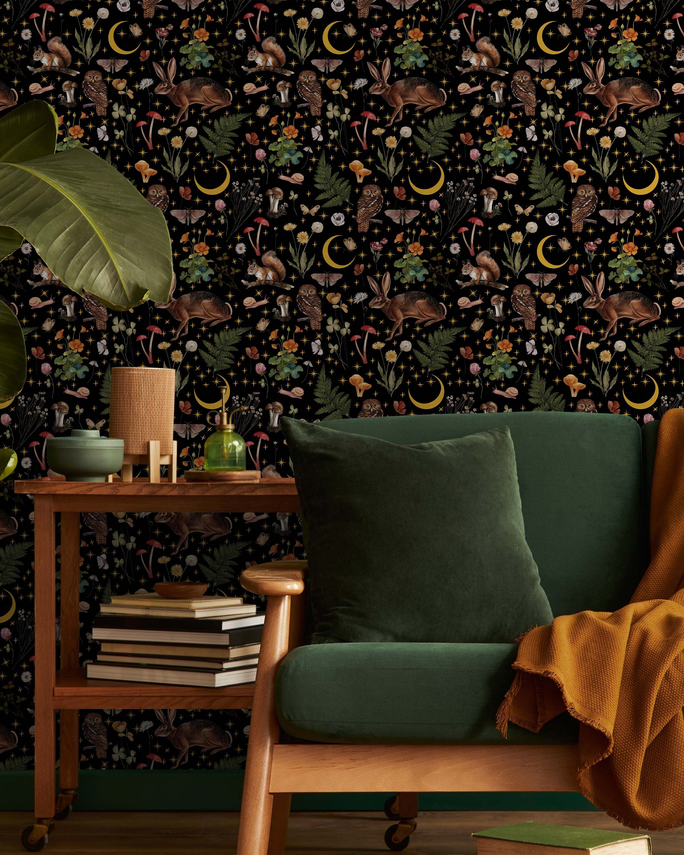 Mystery Forest Peel and Stick Wallpaper, Removable Wallpaper, Traditional Wallpaper | DeccoPrint