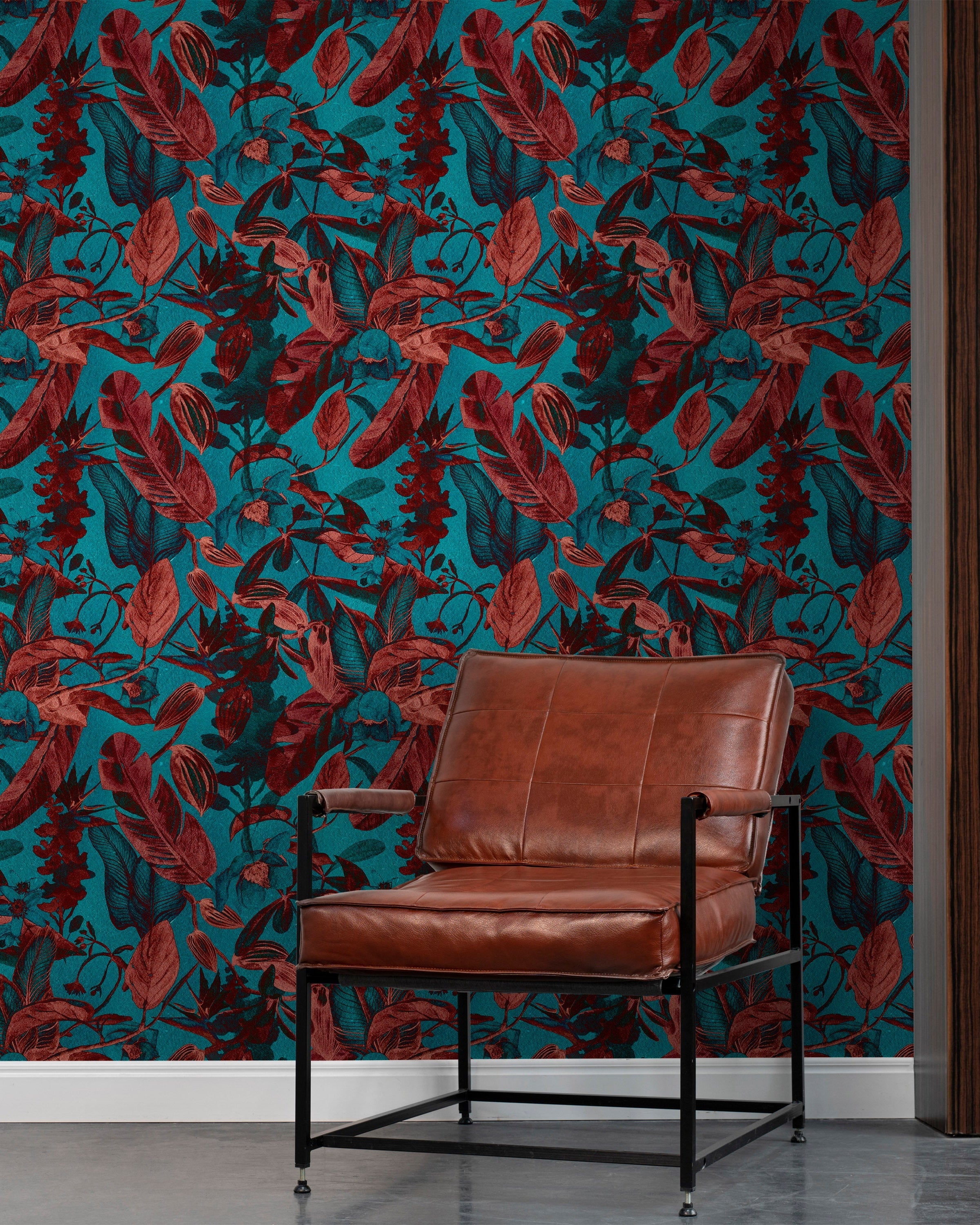 Idyllic Leaves Peel and Stick Wallpaper, Removable Wallpaper, Traditional Wallpaper | DeccoPrint