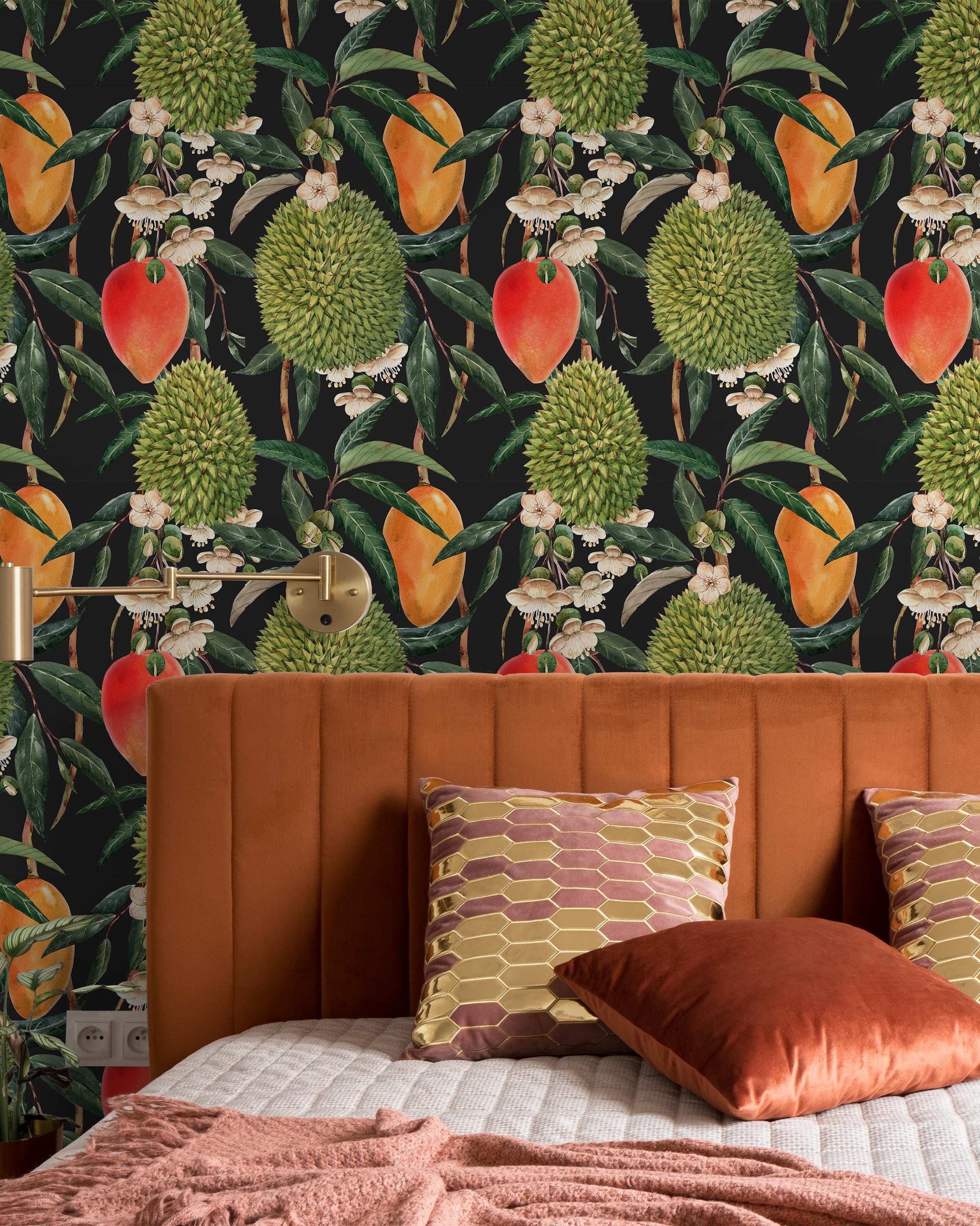 Tropical Fruit Peel and Stick Wallpaper, Removable Wallpaper, Traditional Wallpaper | DeccoPrint