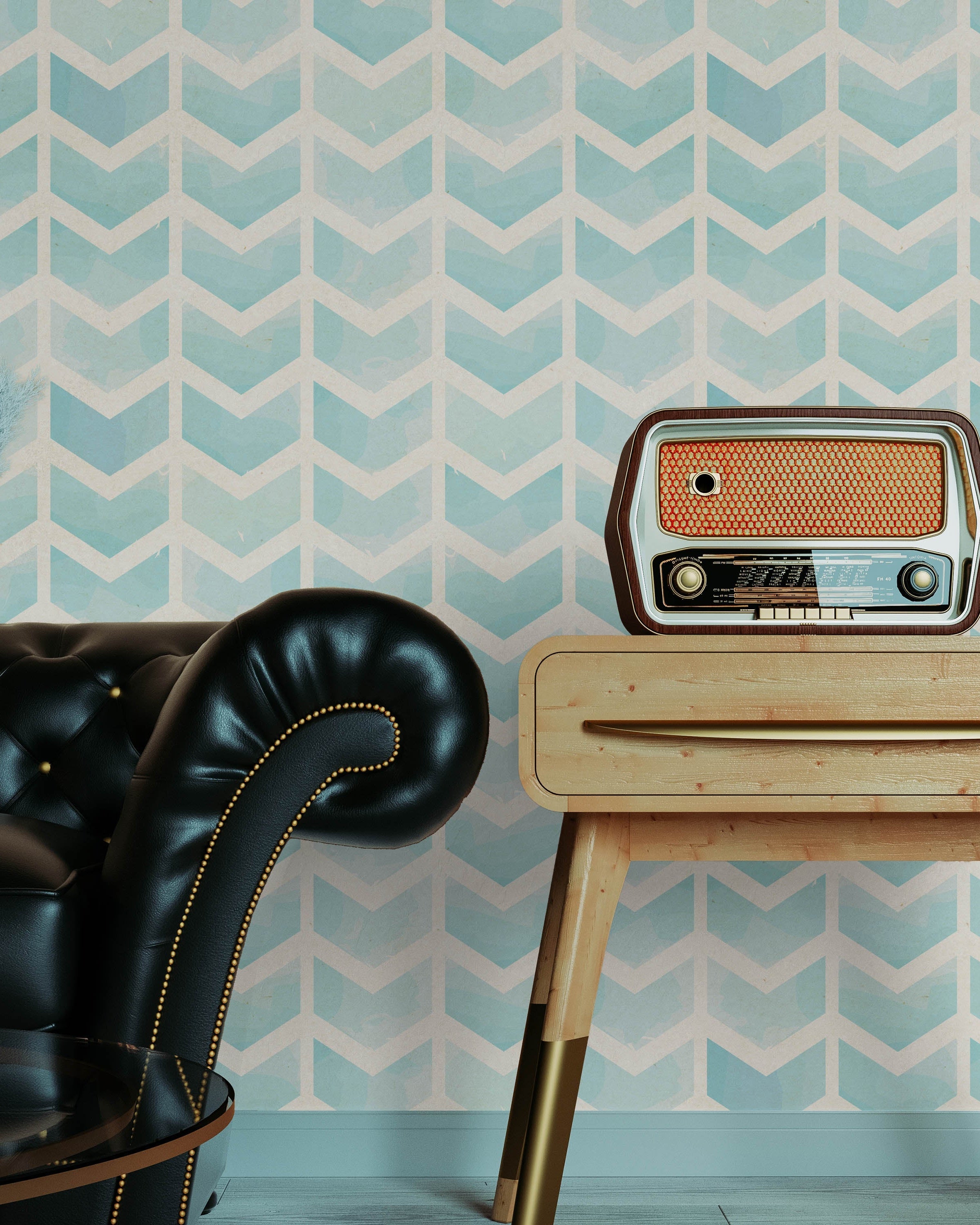 Pastel Chevron Peel and Stick Wallpaper, Removable Wallpaper, Traditional Wallpaper | DeccoPrint