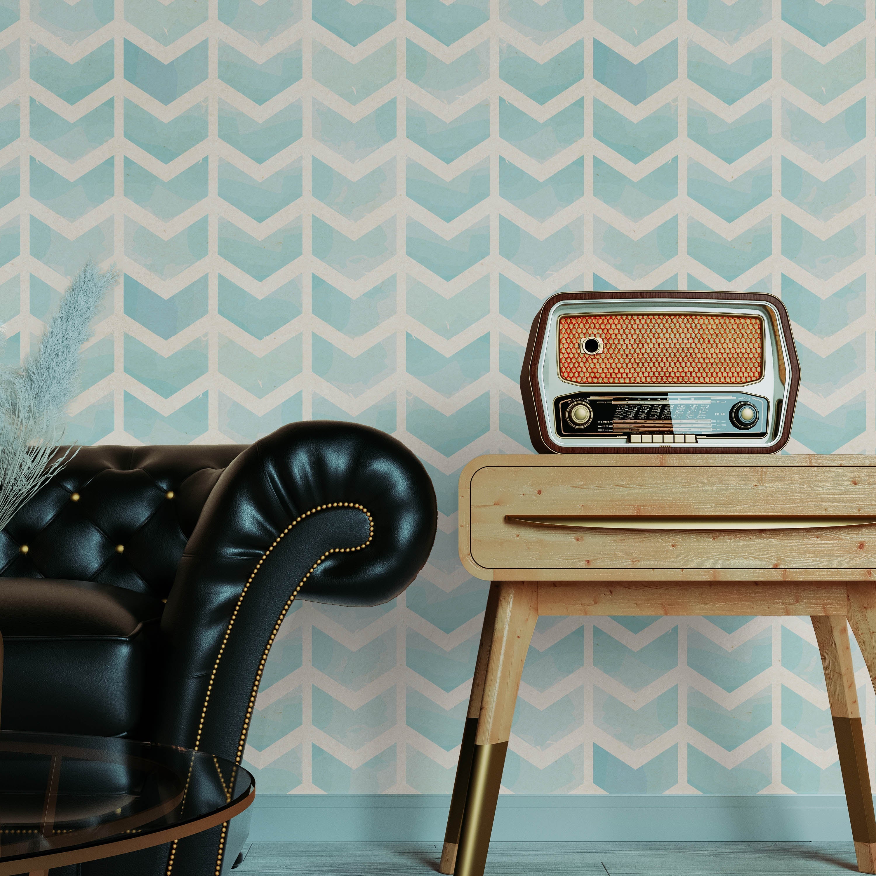 Pastel Chevron Peel and Stick Wallpaper, Removable Wallpaper, Traditional Wallpaper | DeccoPrint