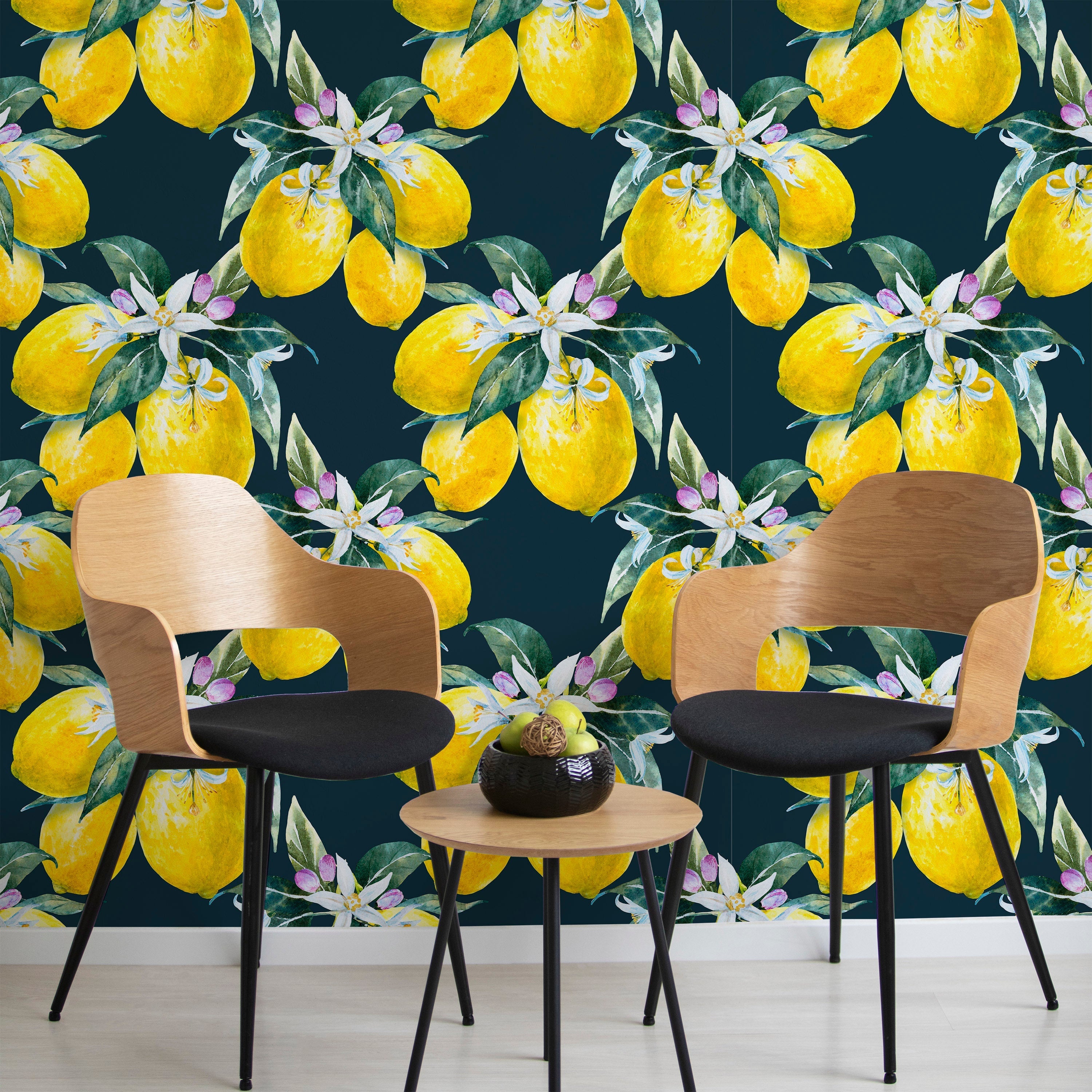 Lemon Tree Peel and Stick Wallpaper, Removable Wallpaper, Traditional Wallpaper | DeccoPrint