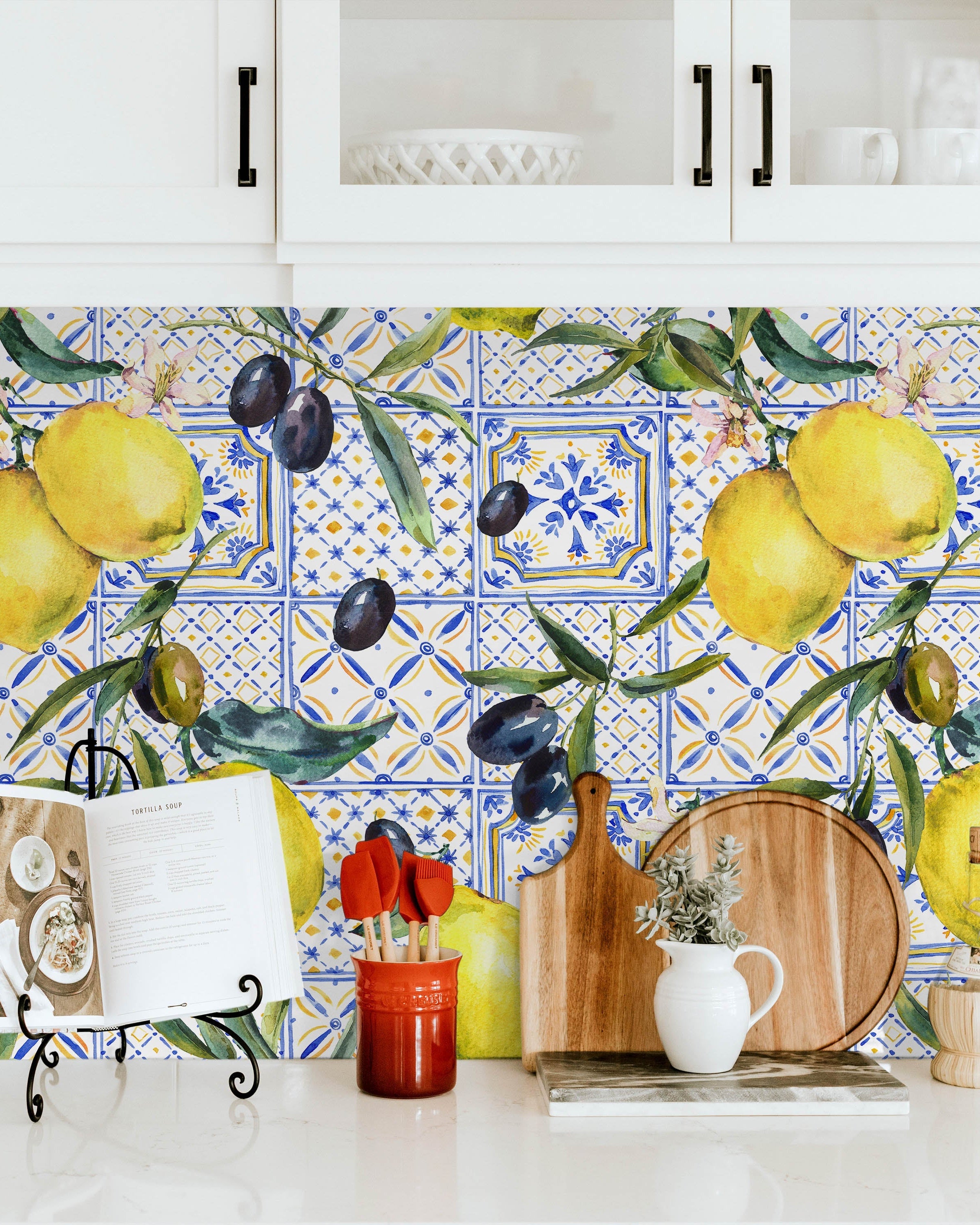 Summer Garden in Italy Peel and Stick Wallpaper, Removable Wallpaper, Traditional Wallpaper | DeccoPrint