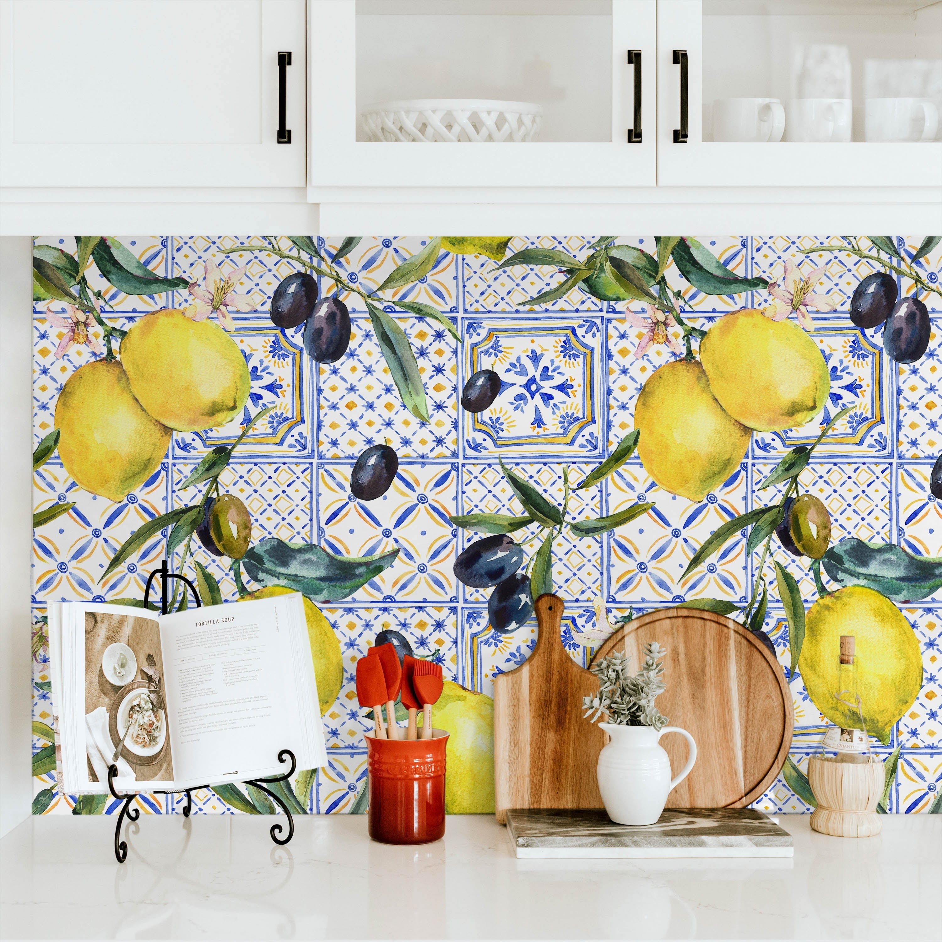 Summer Garden in Italy Peel and Stick Wallpaper, Removable Wallpaper, Traditional Wallpaper | DeccoPrint