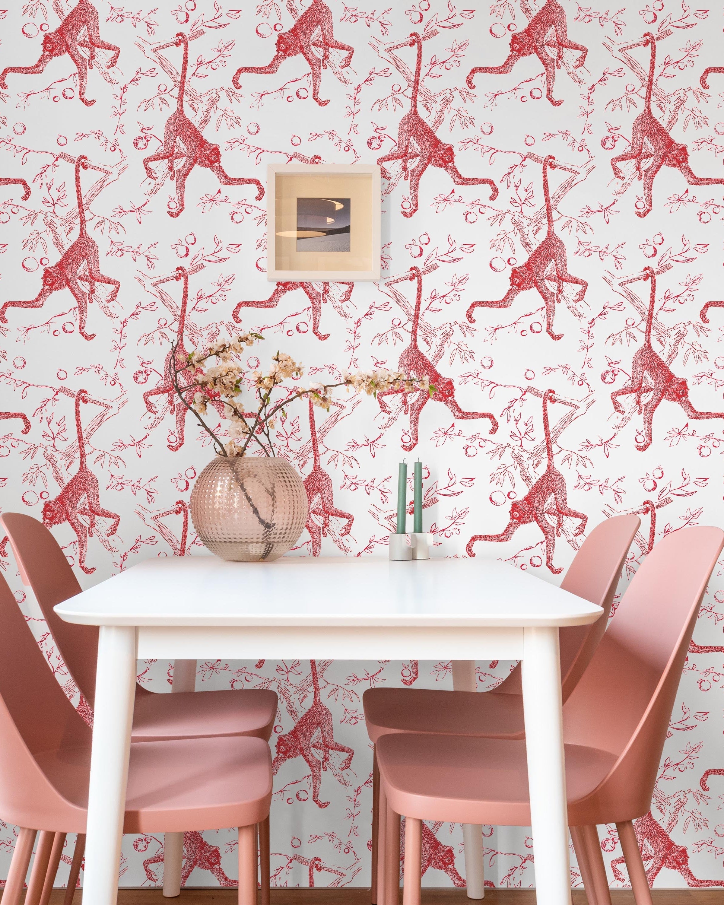 Wild Monkey Peel and Stick Wallpaper, Removable Wallpaper, Traditional Wallpaper | DeccoPrint