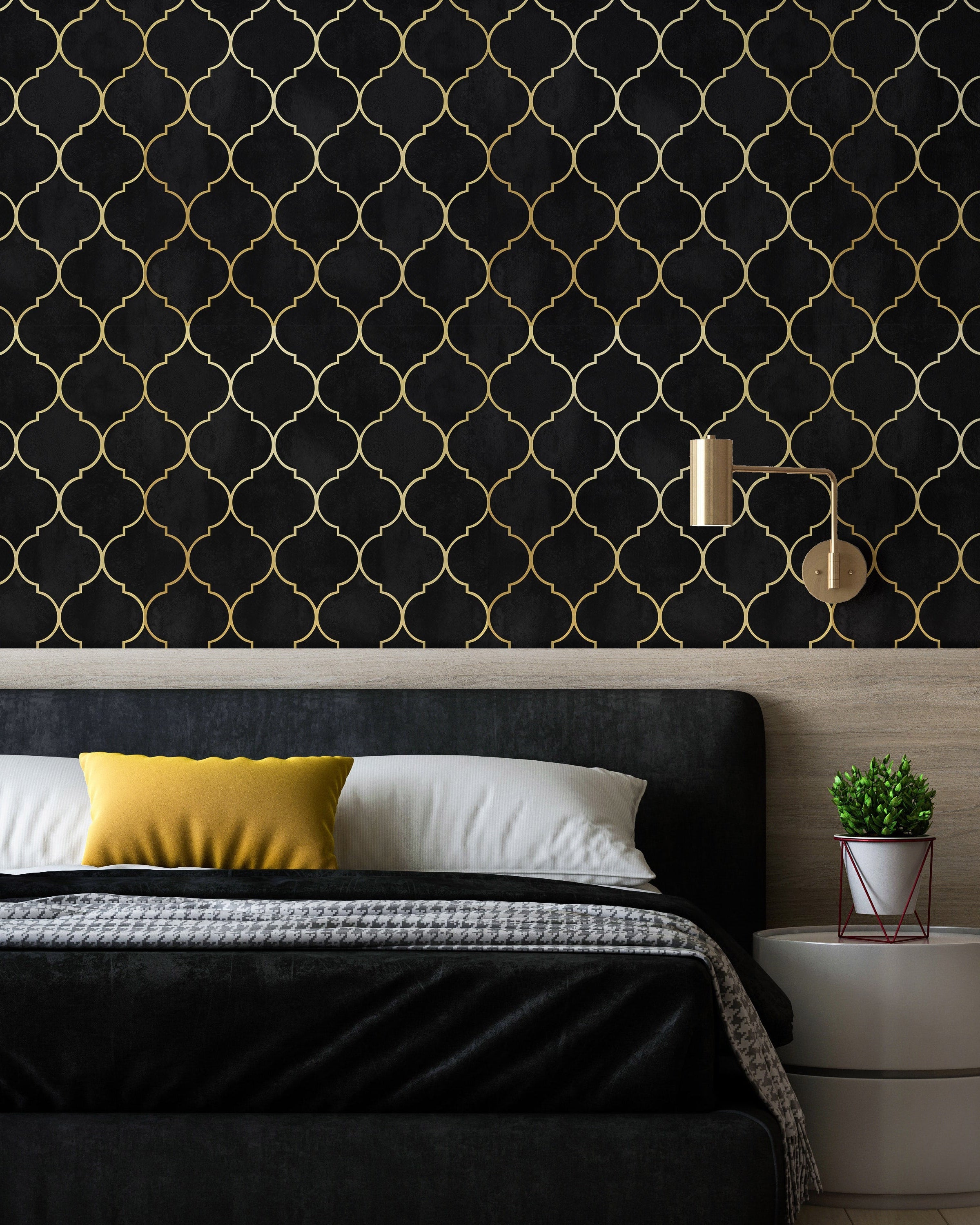 Geometrical Luxury Peel and Stick Wallpaper, Removable Wallpaper, Traditional Wallpaper | DeccoPrint