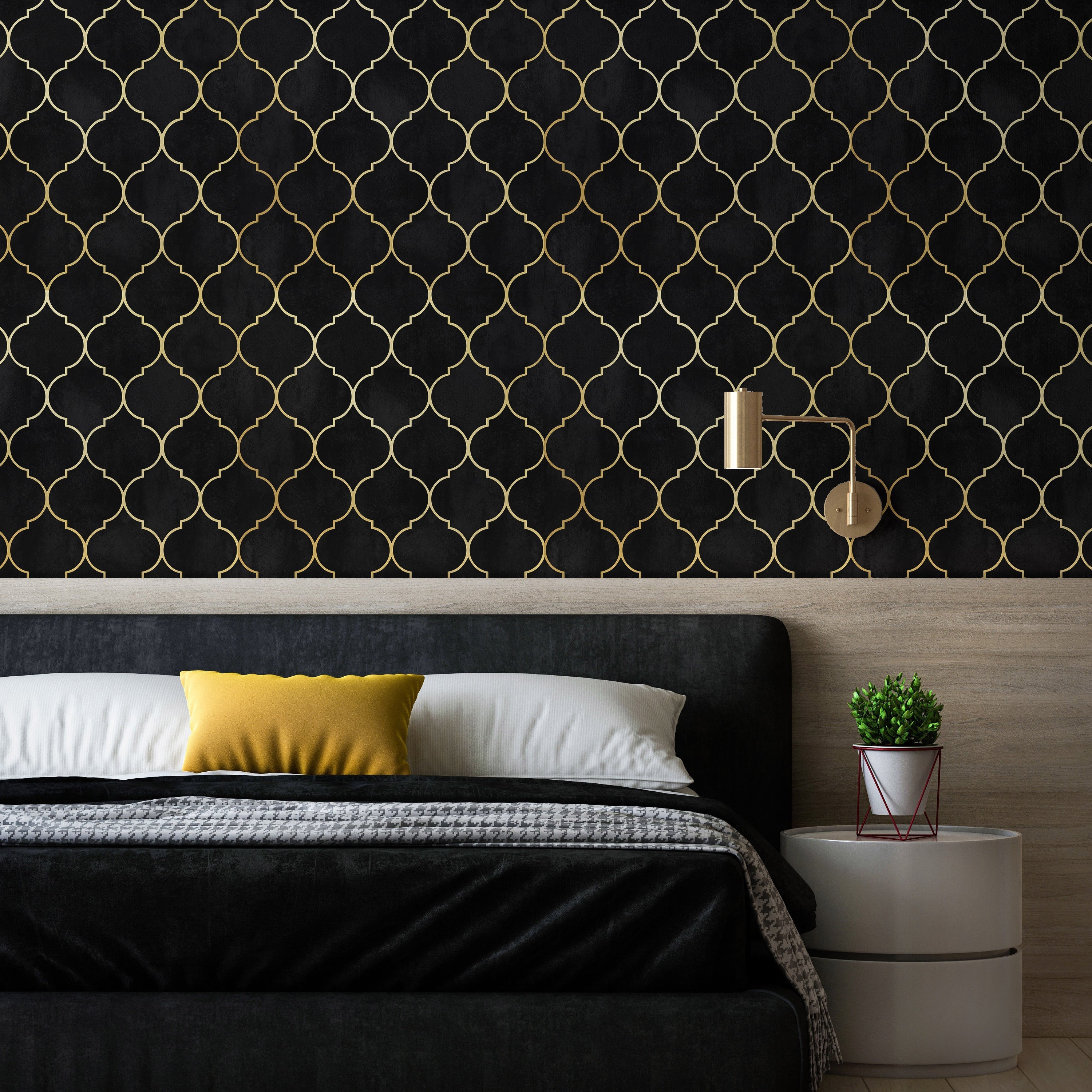 Geometrical Luxury Peel and Stick Wallpaper, Removable Wallpaper, Traditional Wallpaper | DeccoPrint