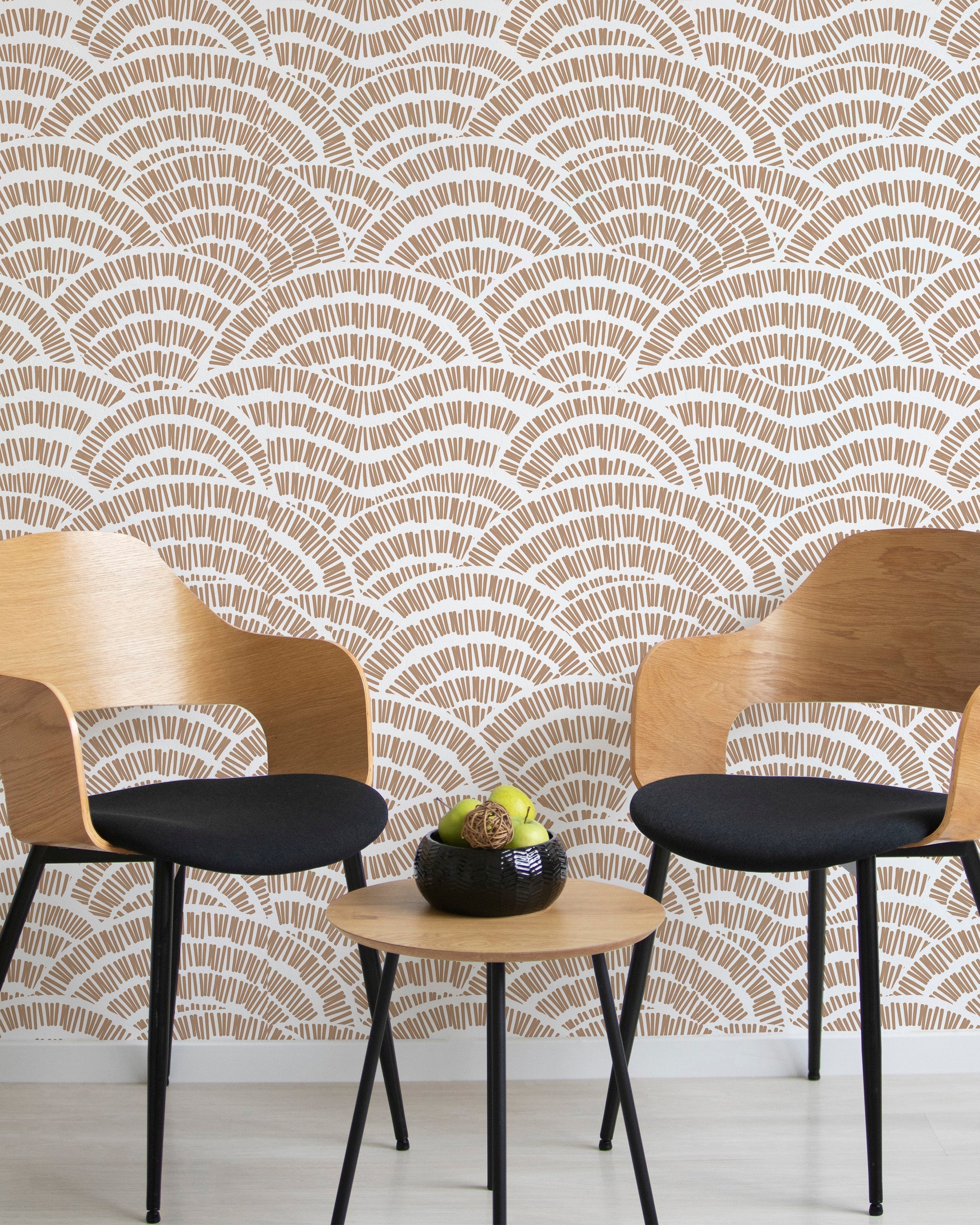 Geometric Embroidery Peel and Stick Wallpaper, Removable Wallpaper, Traditional Wallpaper - Beige | DeccoPrint