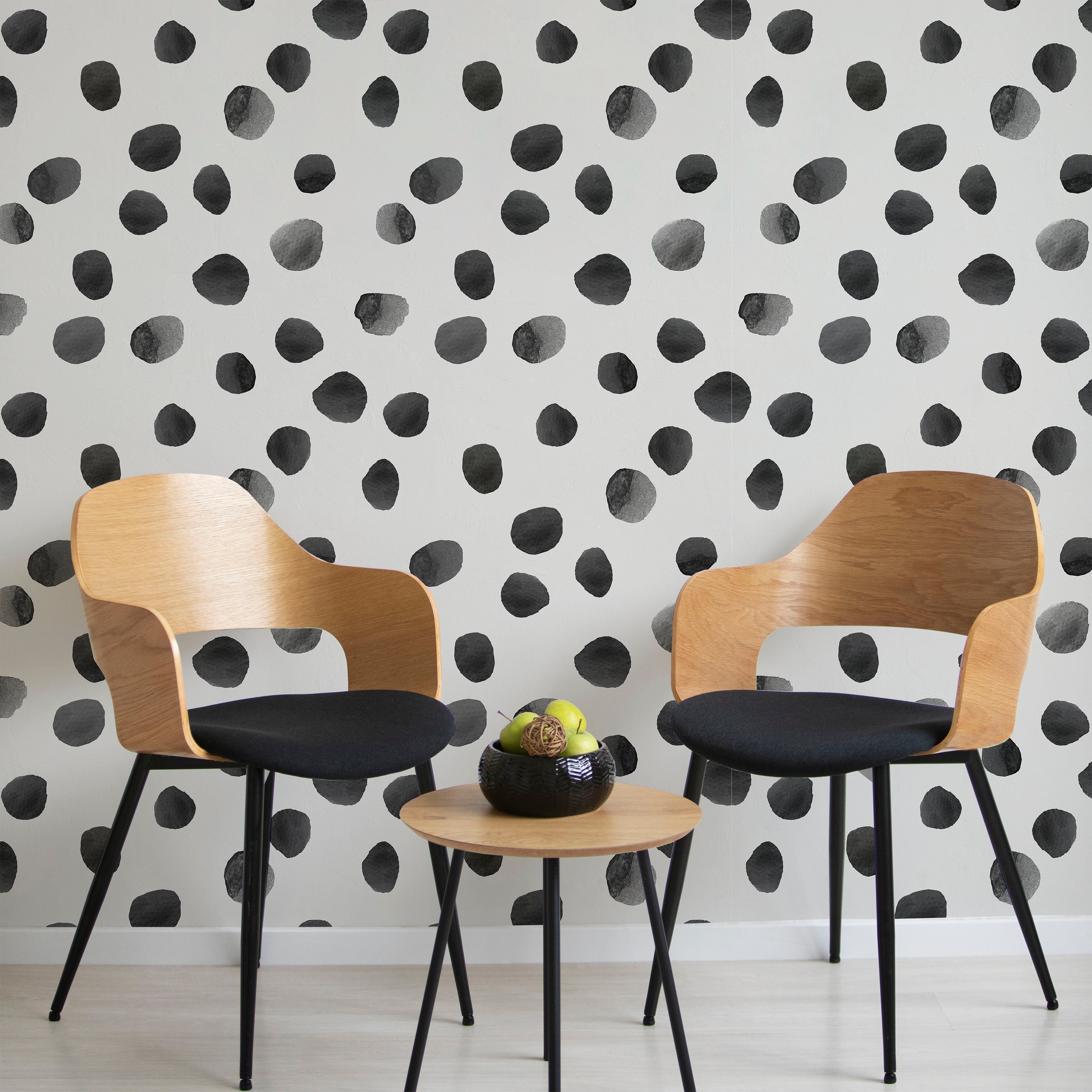 Watercolor Dots Peel and Stick Wallpaper, Removable Wallpaper, Traditional Wallpaper | DeccoPrint