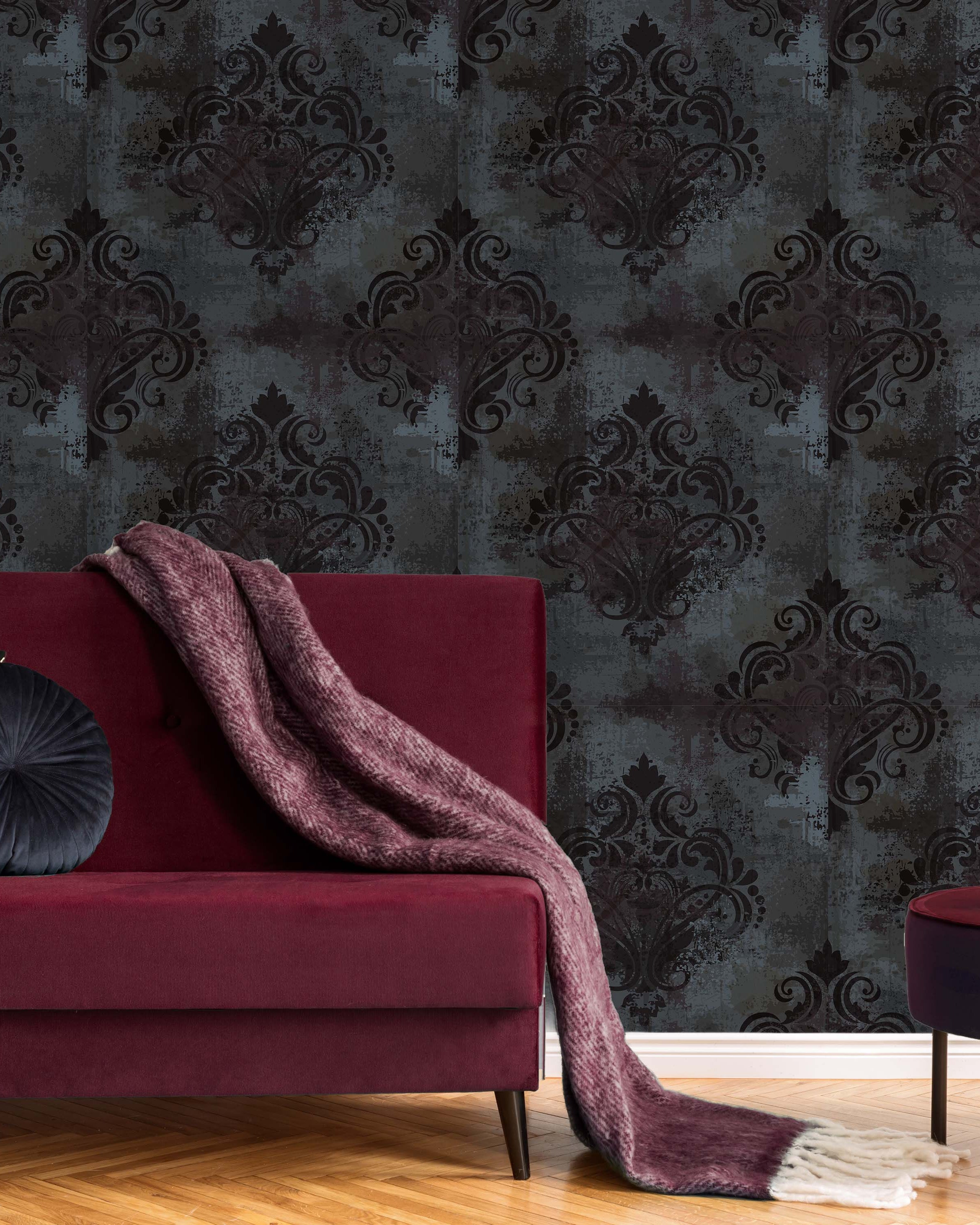 Dark Luxury Peel and Stick Wallpaper, Removable Wallpaper, Traditional Wallpaper | DeccoPrint