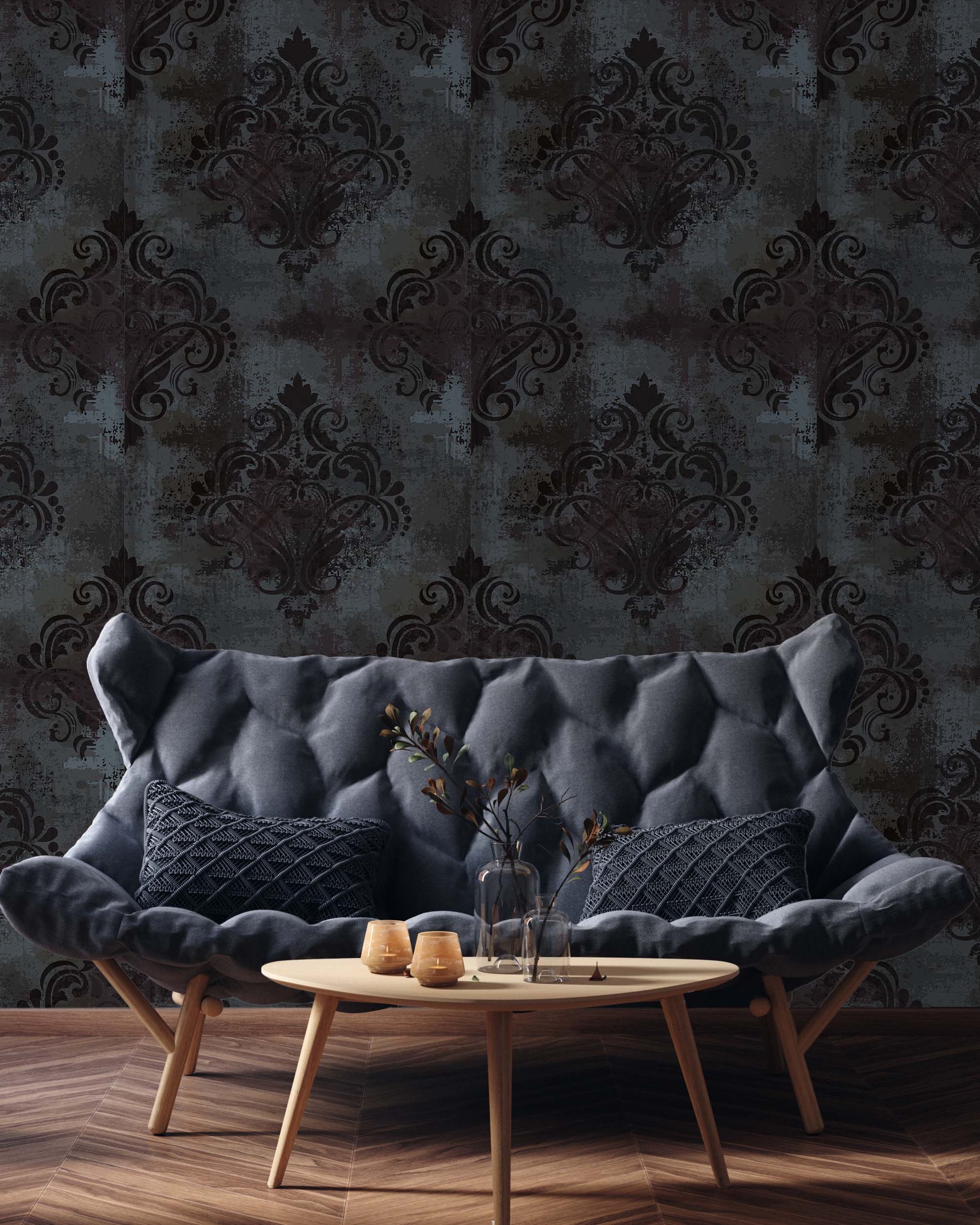 Dark Luxury Peel and Stick Wallpaper, Removable Wallpaper, Traditional Wallpaper | DeccoPrint