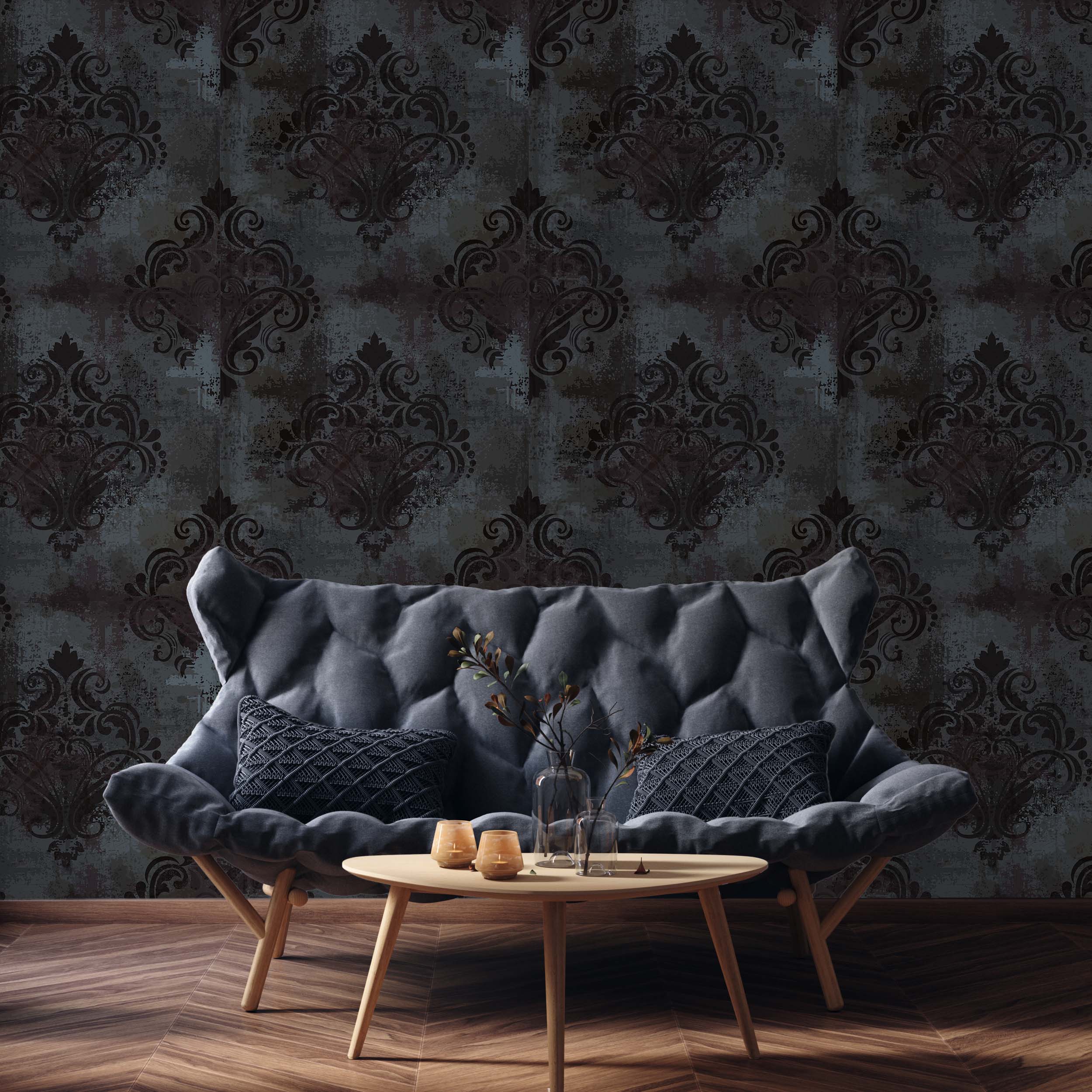 Dark Luxury Peel and Stick Wallpaper, Removable Wallpaper, Traditional Wallpaper | DeccoPrint