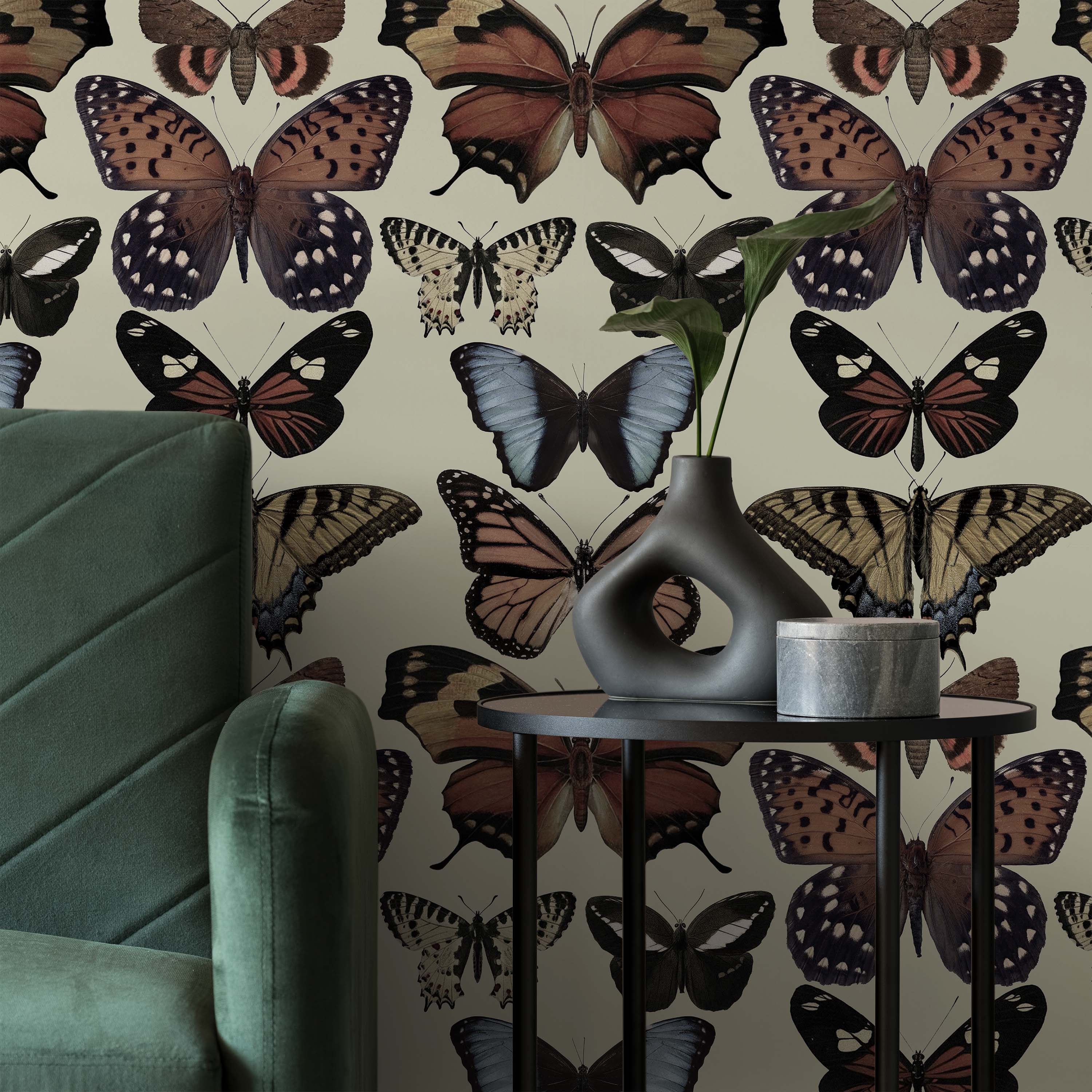 Fly by Butterfly Peel and Stick Wallpaper, Removable Wallpaper, Traditional Wallpaper | DeccoPrint