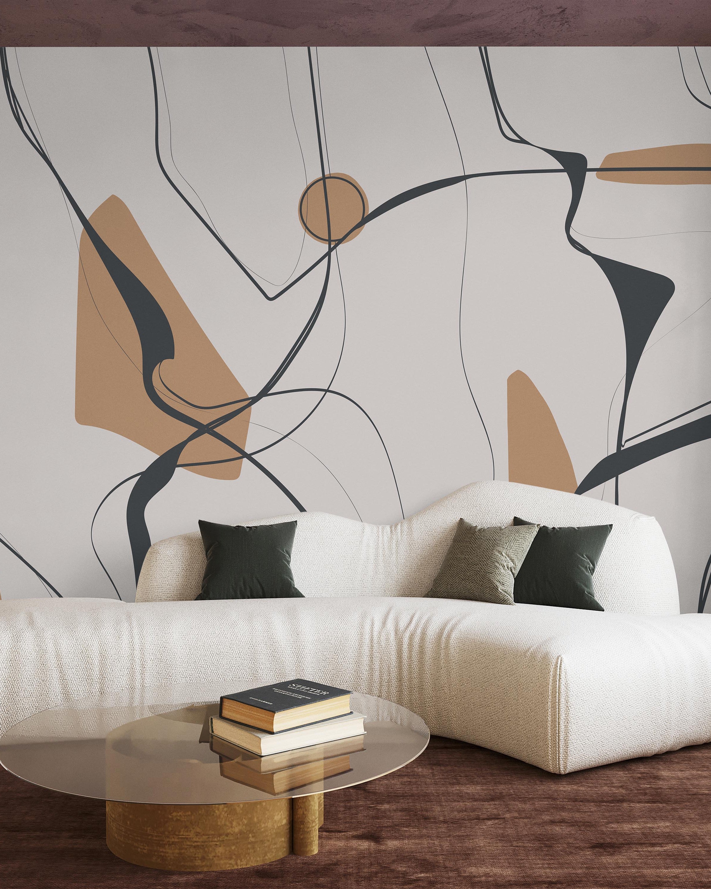 Modern Dynamic Mural Peel and Stick Wallpaper, Removable Wallpaper, Traditional Wallpaper | DeccoPrint