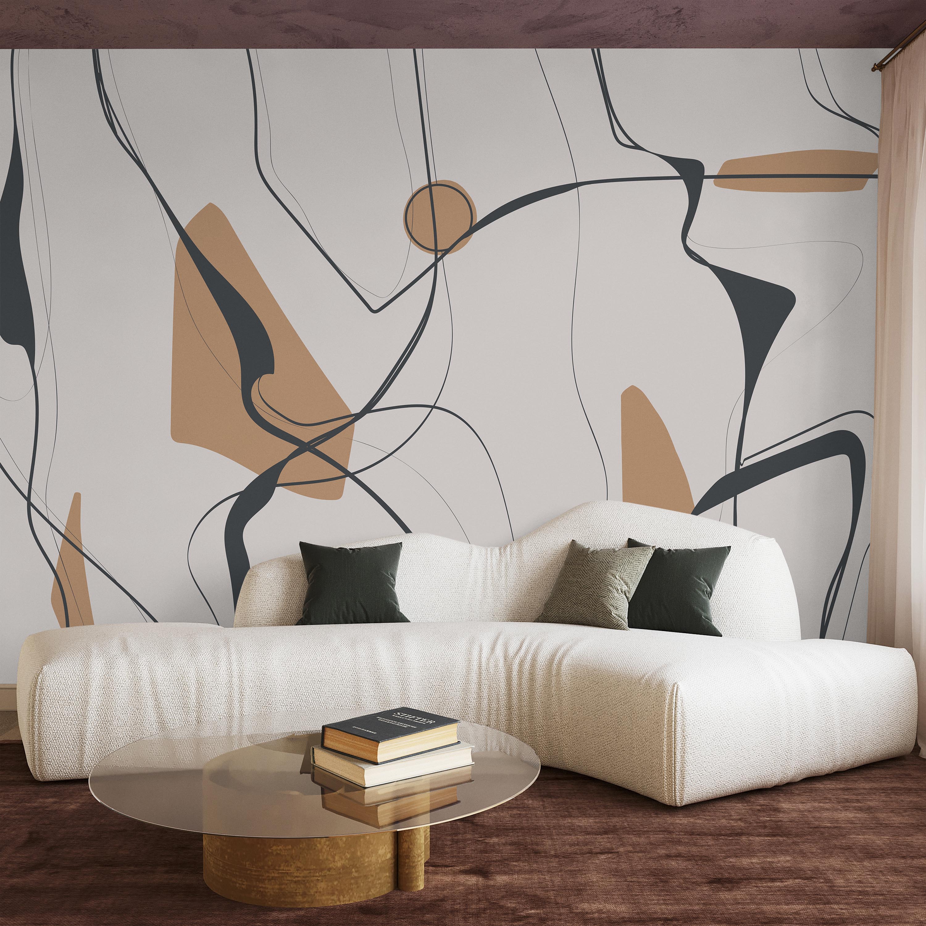 Modern Dynamic Mural Peel and Stick Wallpaper, Removable Wallpaper, Traditional Wallpaper | DeccoPrint