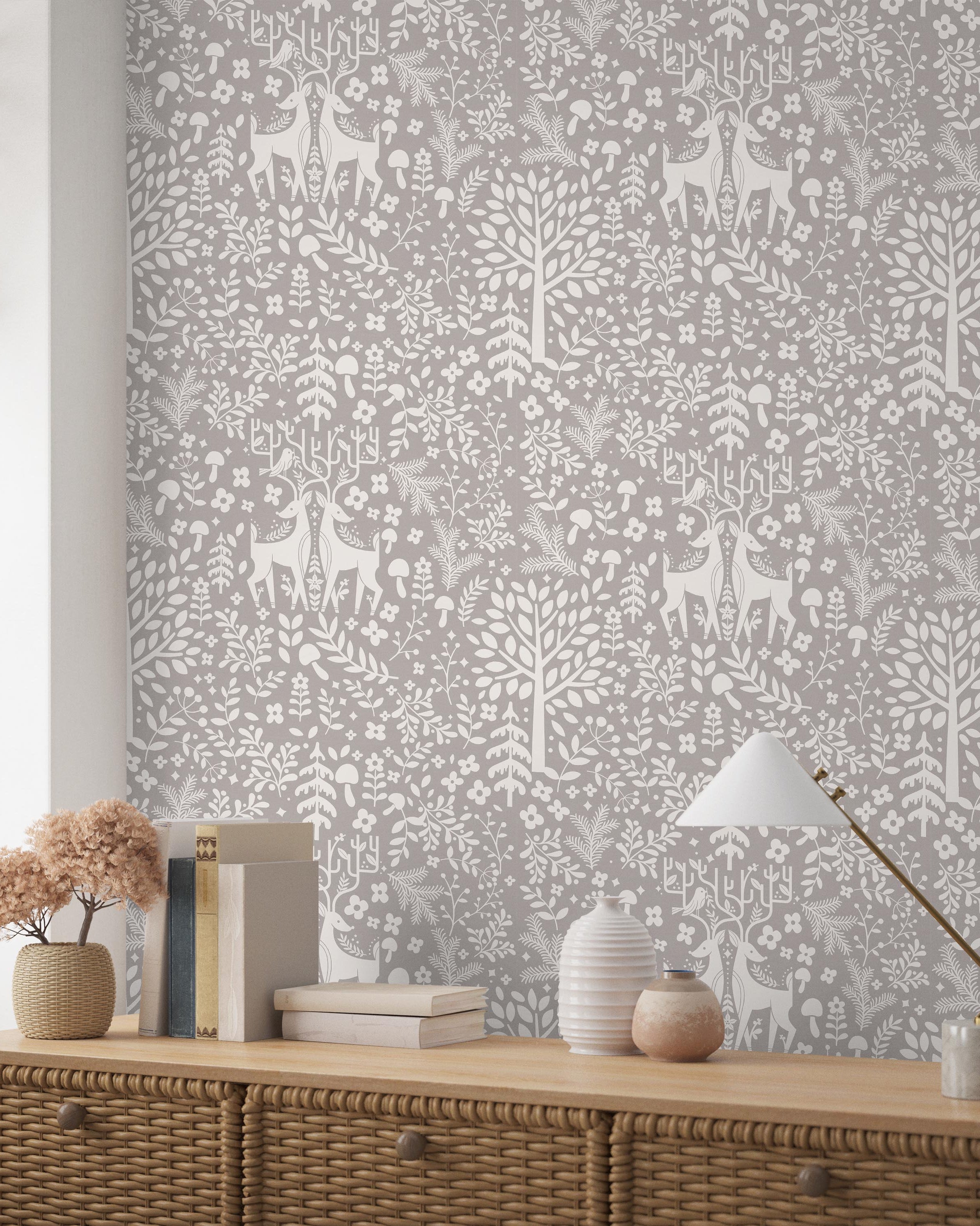 Forest Fairytale Peel and Stick Wallpaper, Removable Wallpaper, Traditional Wallpaper | DeccoPrint