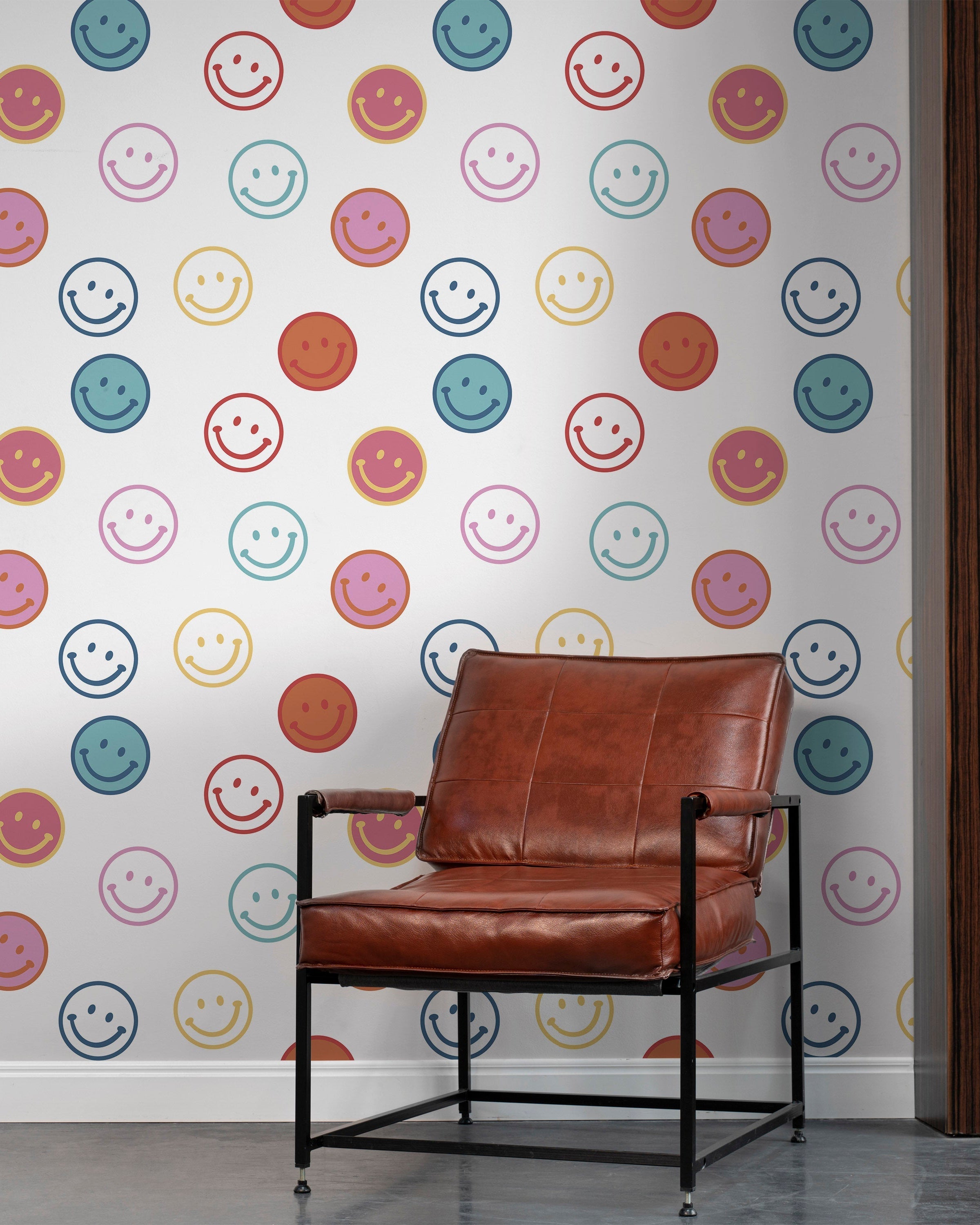 Happy Faces Peel and Stick Wallpaper, Removable Wallpaper, Traditional Wallpaper | DeccoPrint