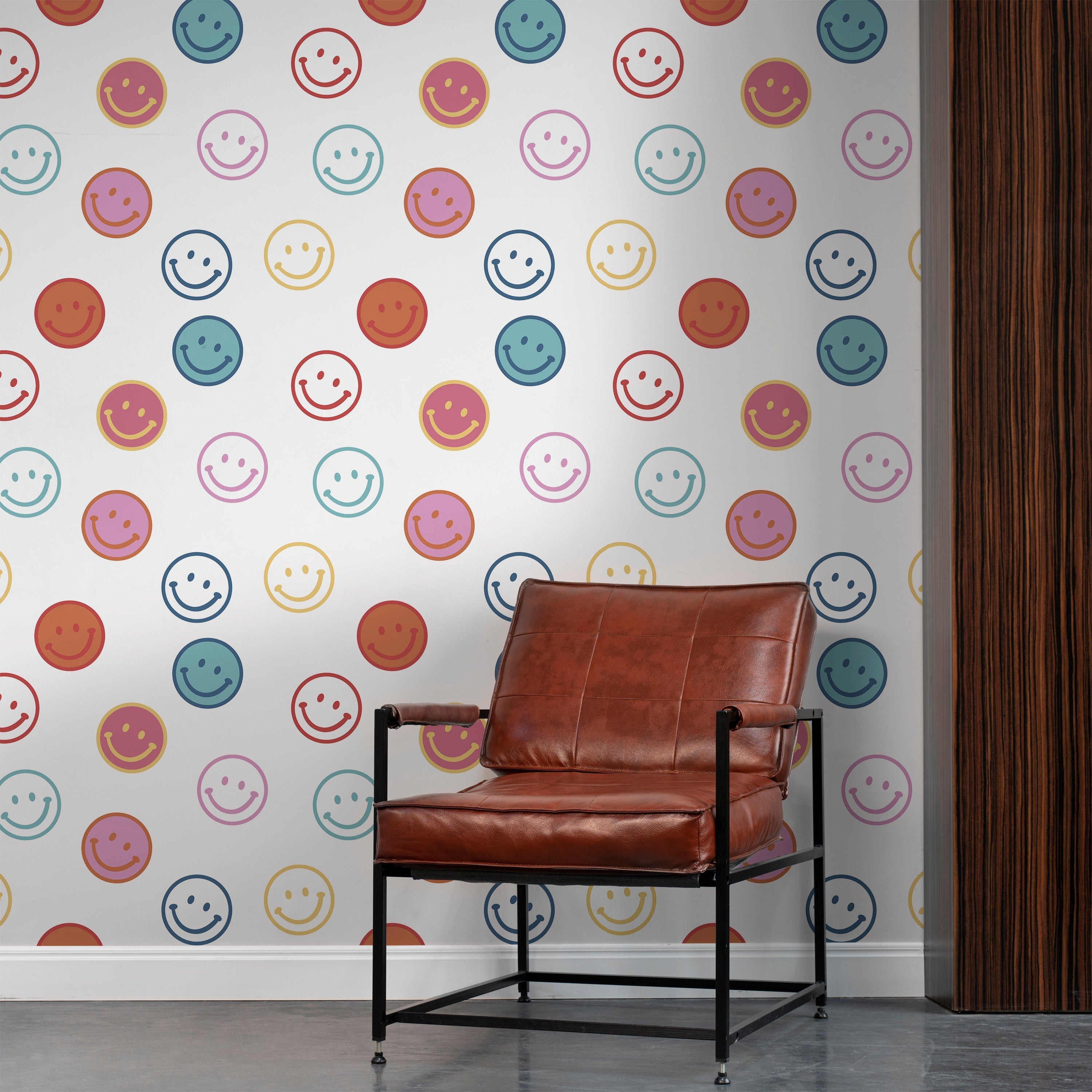 Happy Faces Peel and Stick Wallpaper, Removable Wallpaper, Traditional Wallpaper | DeccoPrint
