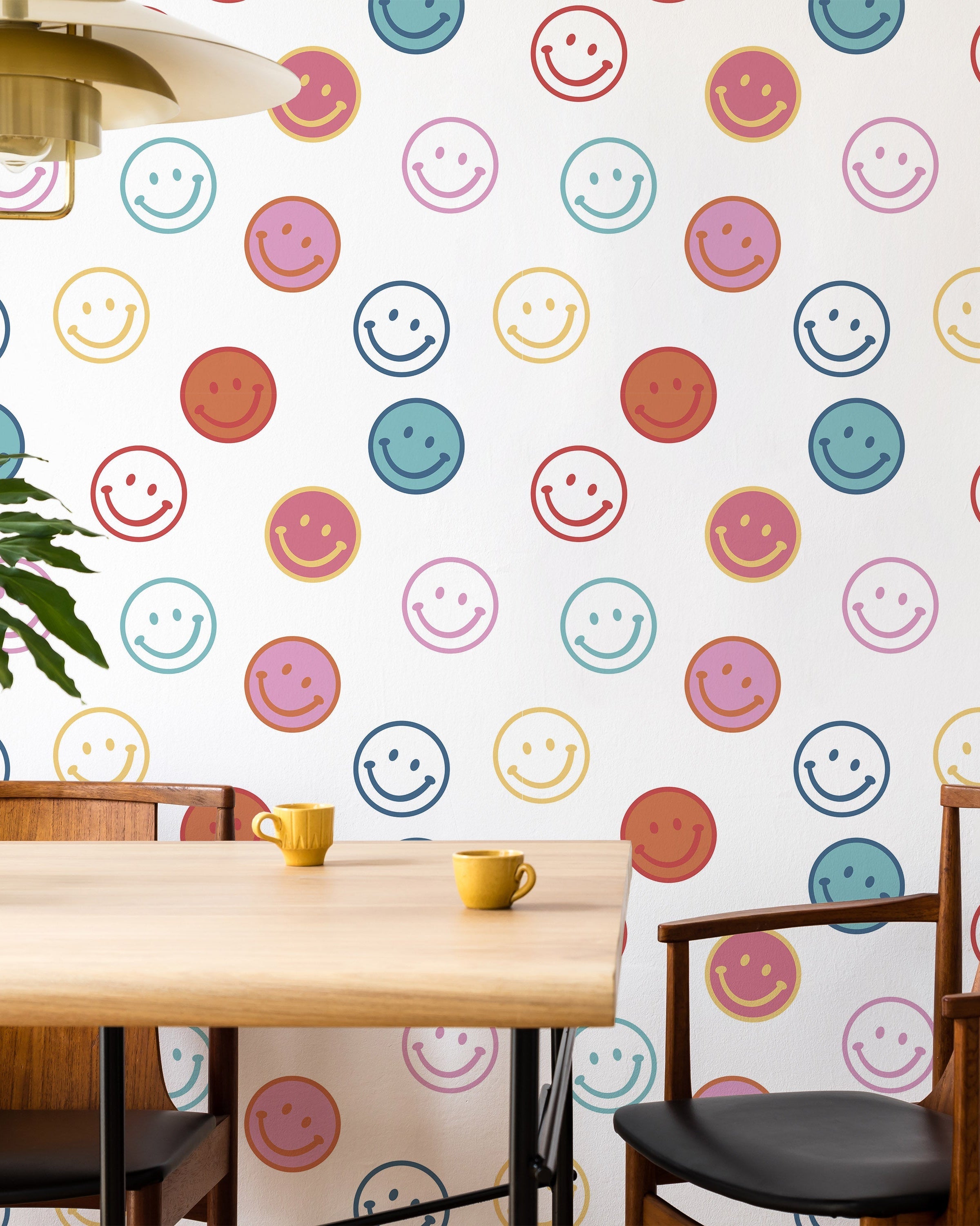 Happy Faces Peel and Stick Wallpaper, Removable Wallpaper, Traditional Wallpaper | DeccoPrint