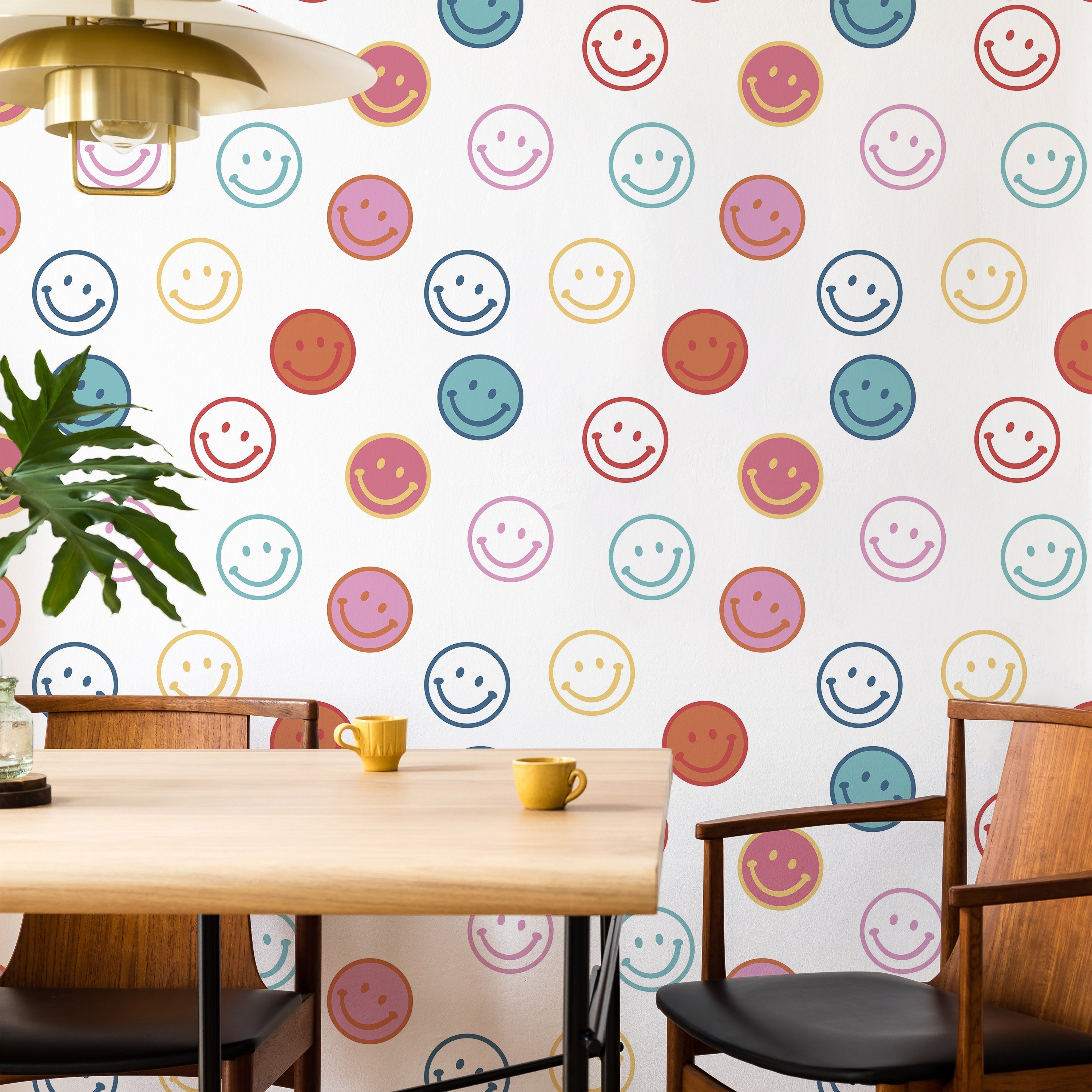 Happy Faces Peel and Stick Wallpaper, Removable Wallpaper, Traditional Wallpaper | DeccoPrint