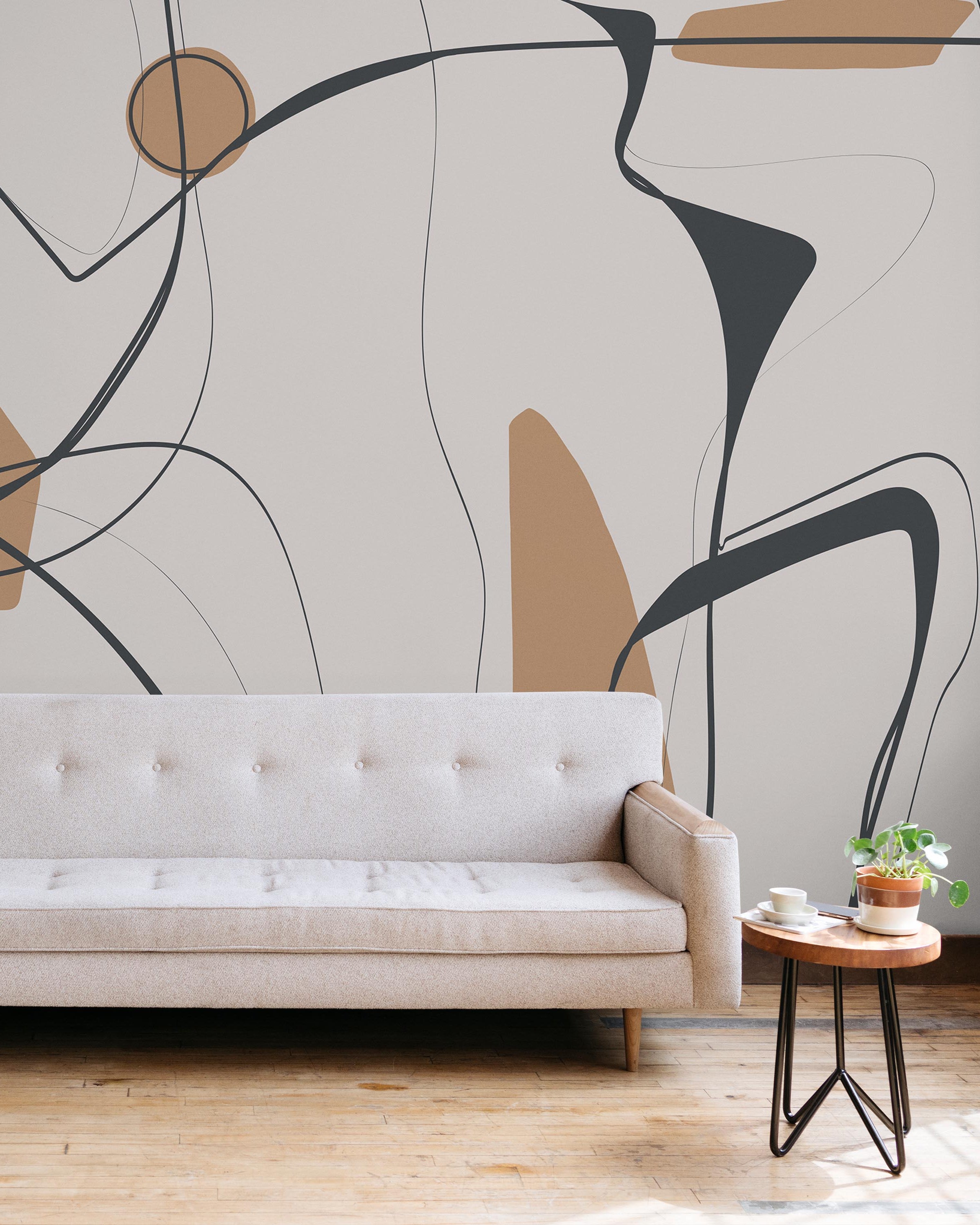 Modern Dynamic Mural Peel and Stick Wallpaper, Removable Wallpaper, Traditional Wallpaper | DeccoPrint
