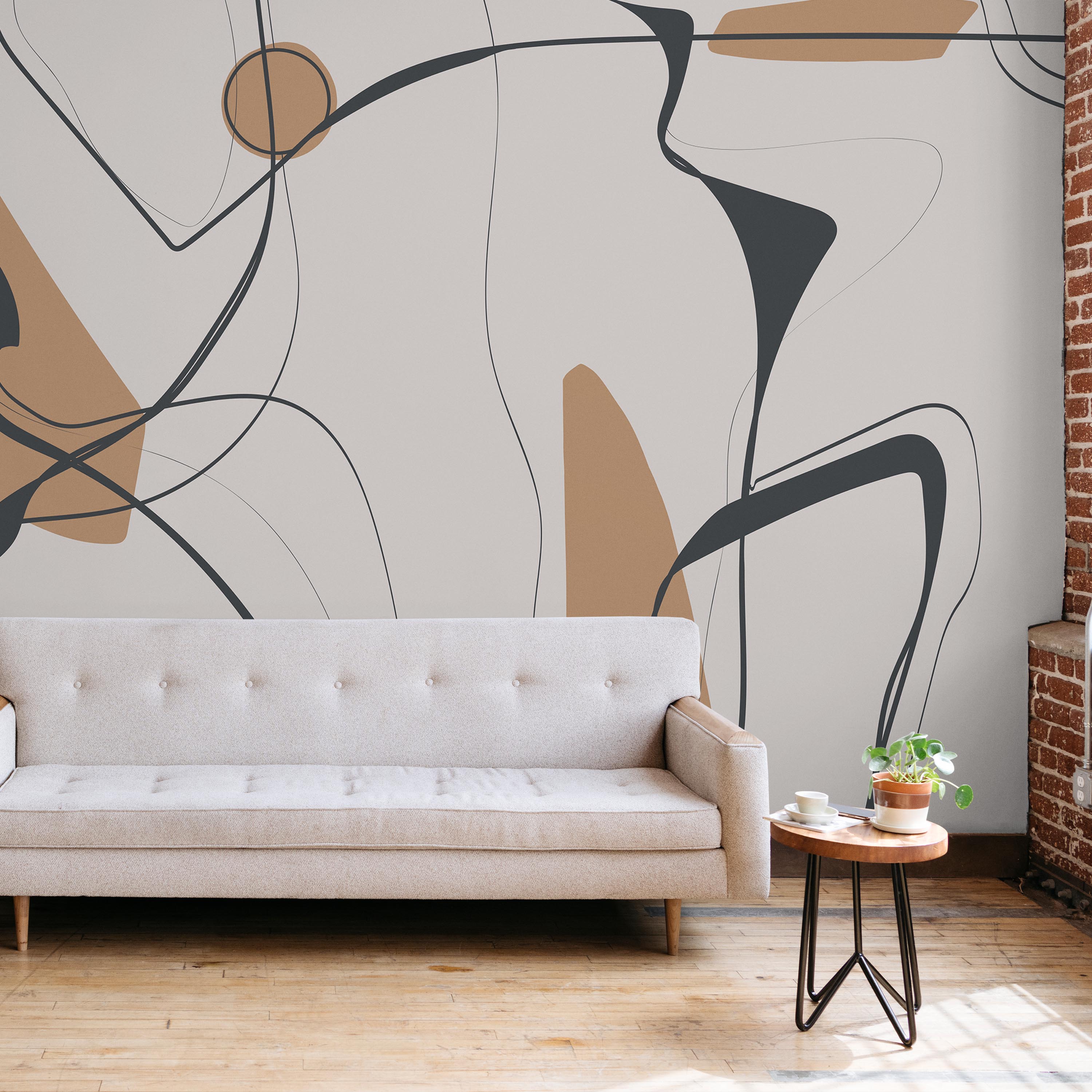 Modern Dynamic Mural Peel and Stick Wallpaper, Removable Wallpaper, Traditional Wallpaper | DeccoPrint