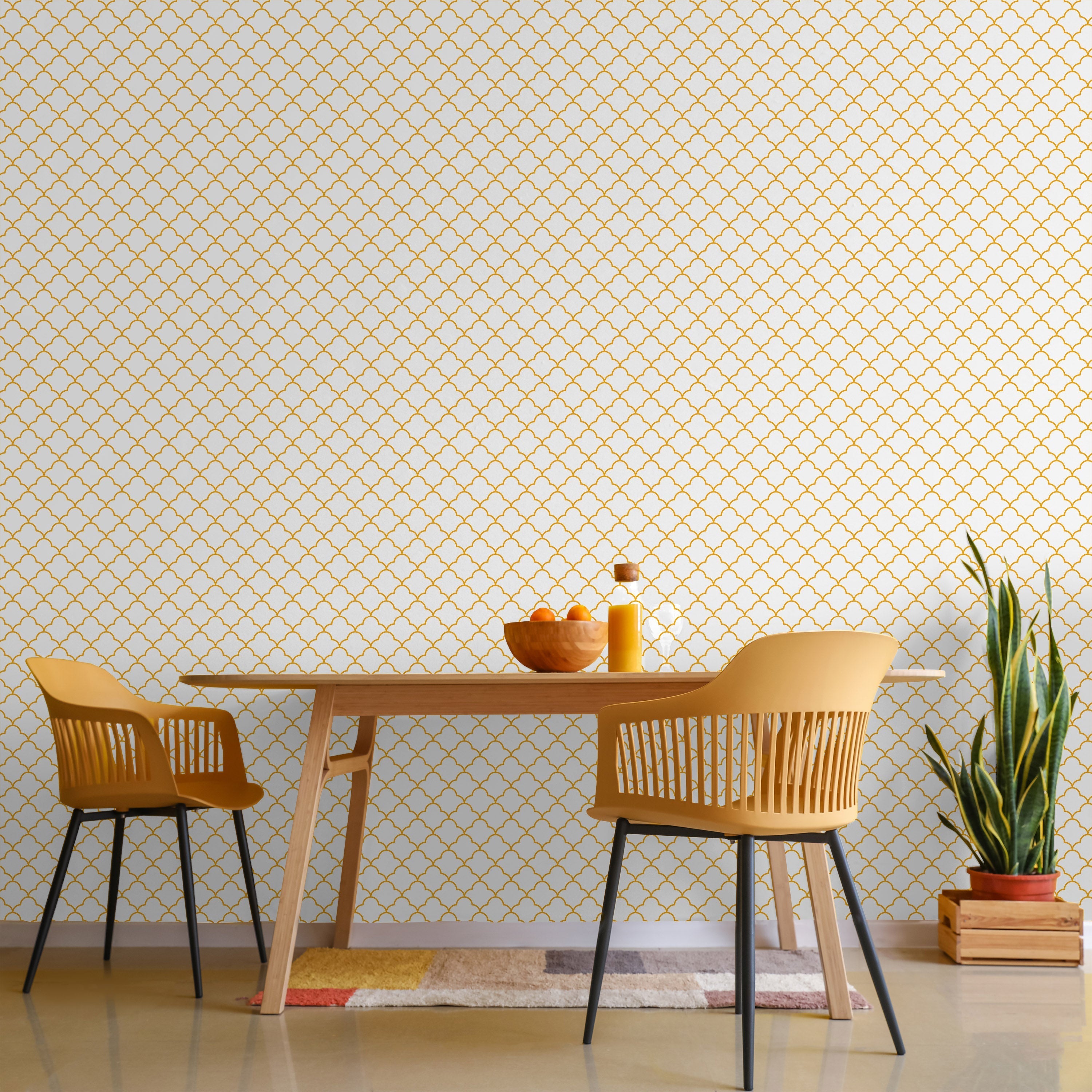 Chardonnay Deco Peel and Stick Wallpaper, Removable Wallpaper, Traditional Wallpaper | DeccoPrint