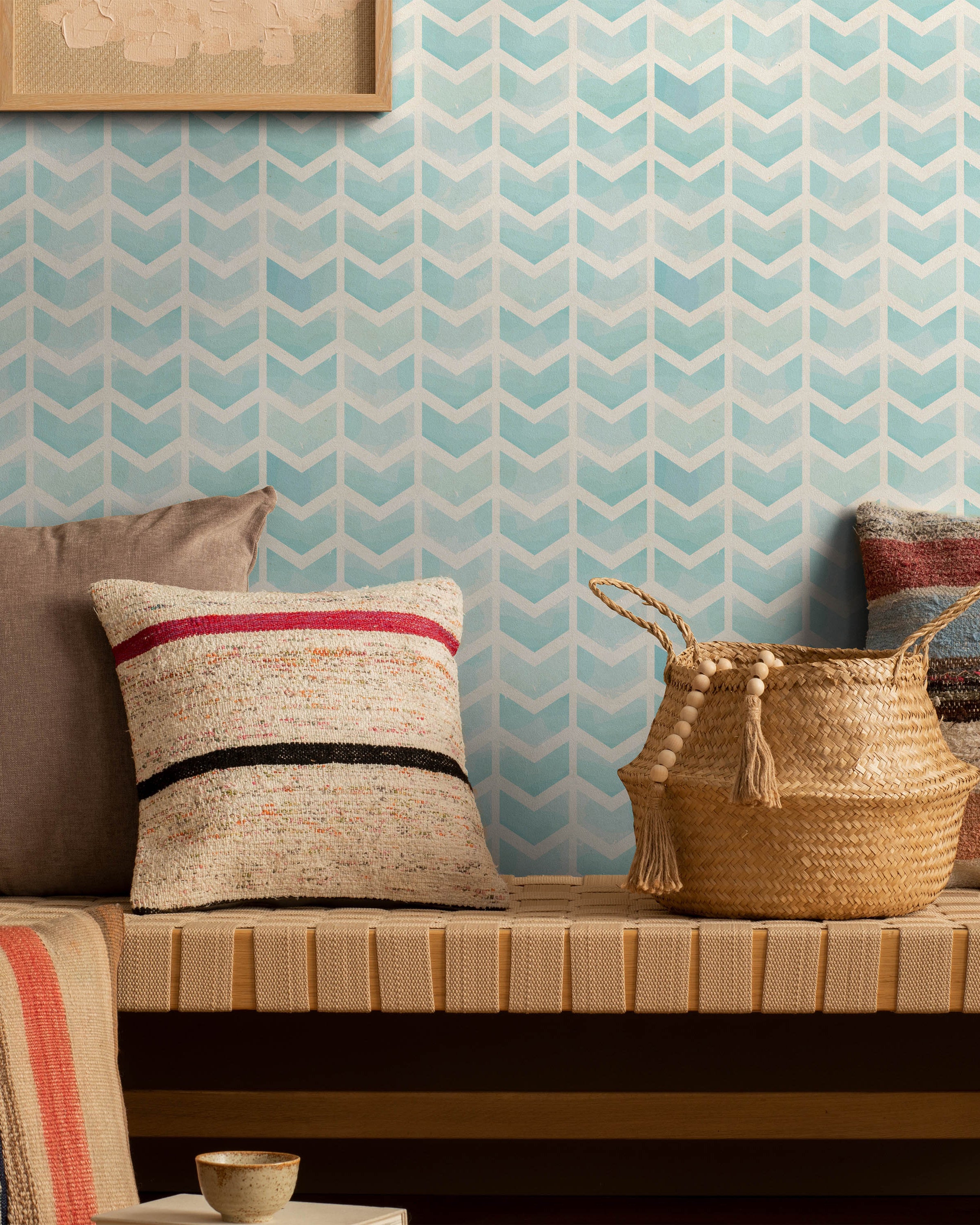 Pastel Chevron Peel and Stick Wallpaper, Removable Wallpaper, Traditional Wallpaper | DeccoPrint