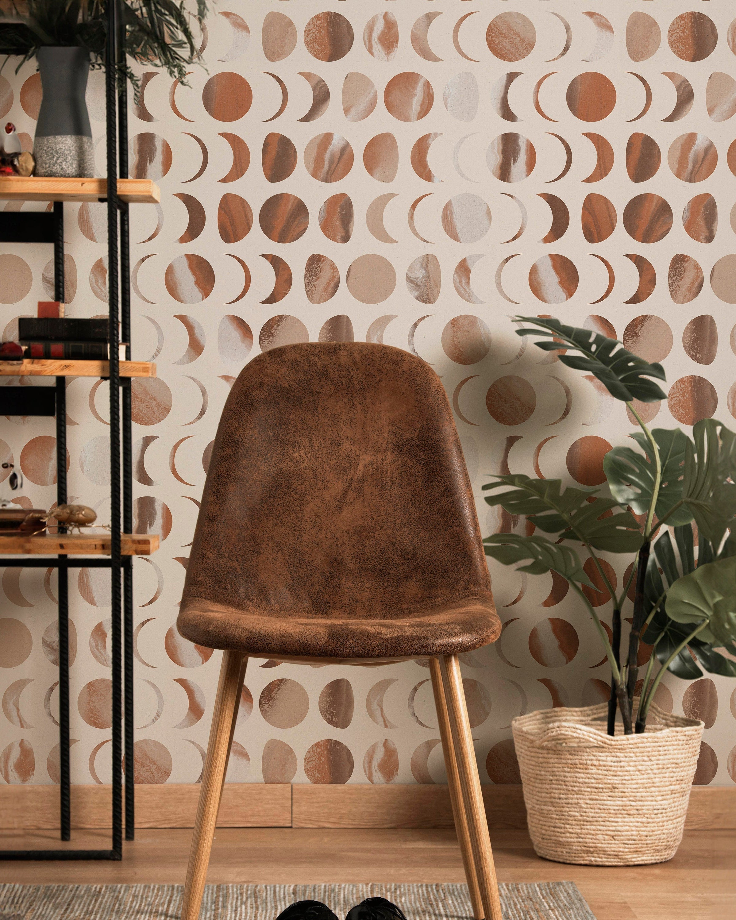 Moon Phases Peel and Stick Wallpaper, Removable Wallpaper, Traditional Wallpaper | DeccoPrint