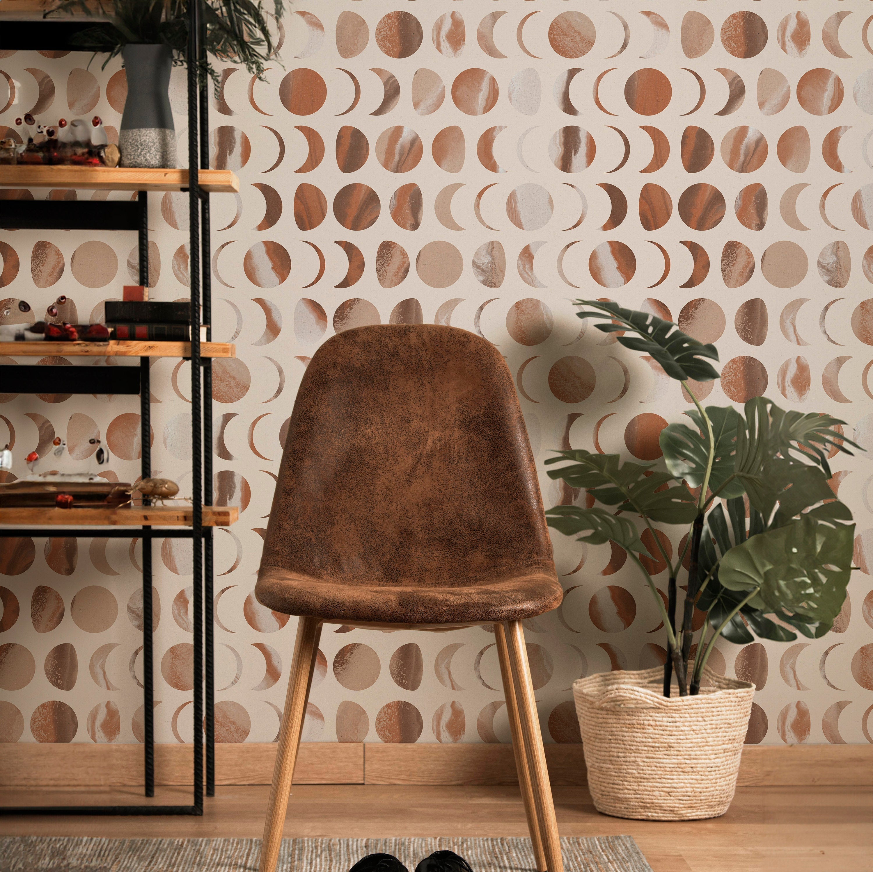Moon Phases Peel and Stick Wallpaper, Removable Wallpaper, Traditional Wallpaper | DeccoPrint