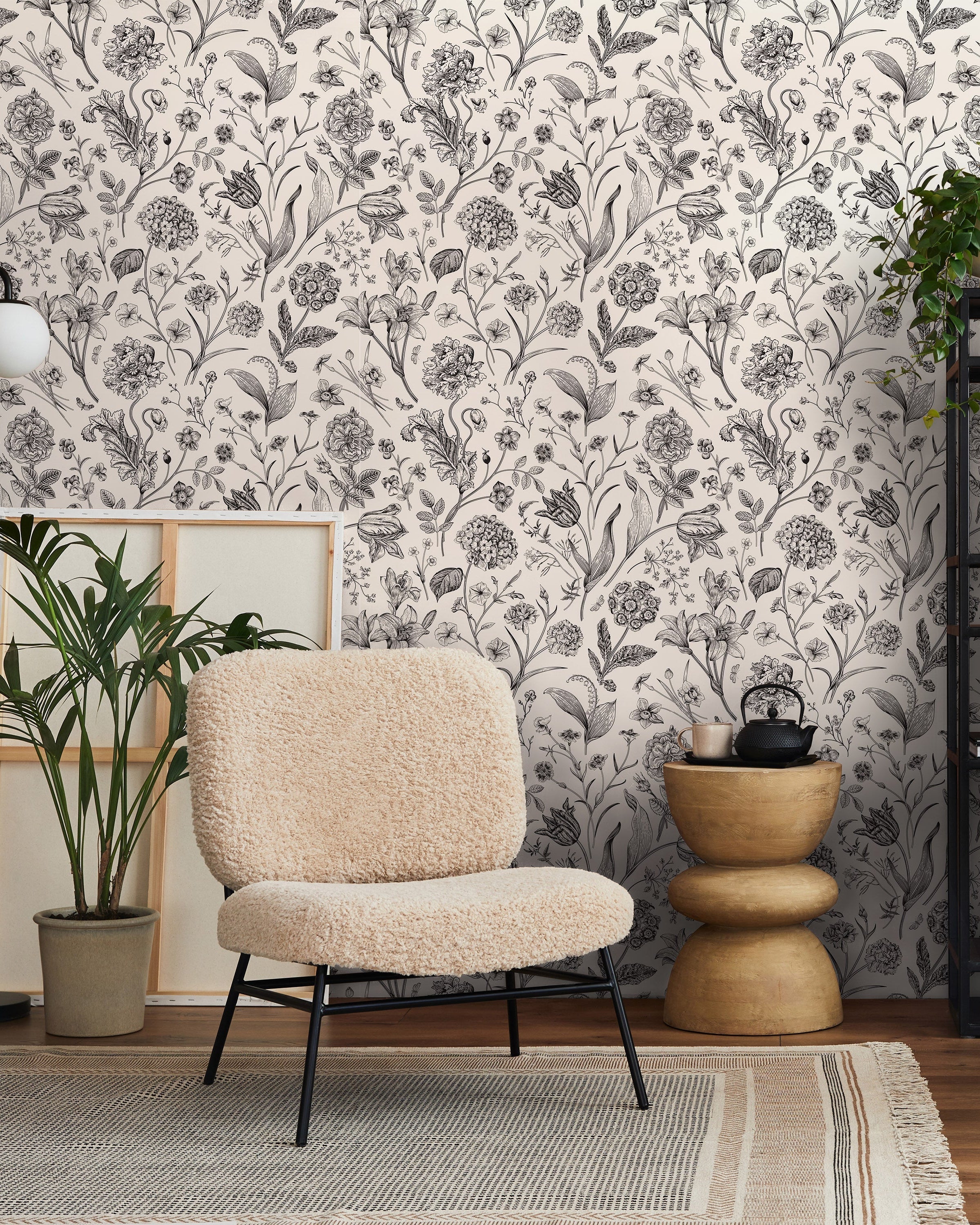 Historical Flowers Peel and Stick Wallpaper, Removable Wallpaper, Traditional Wallpaper | DeccoPrint