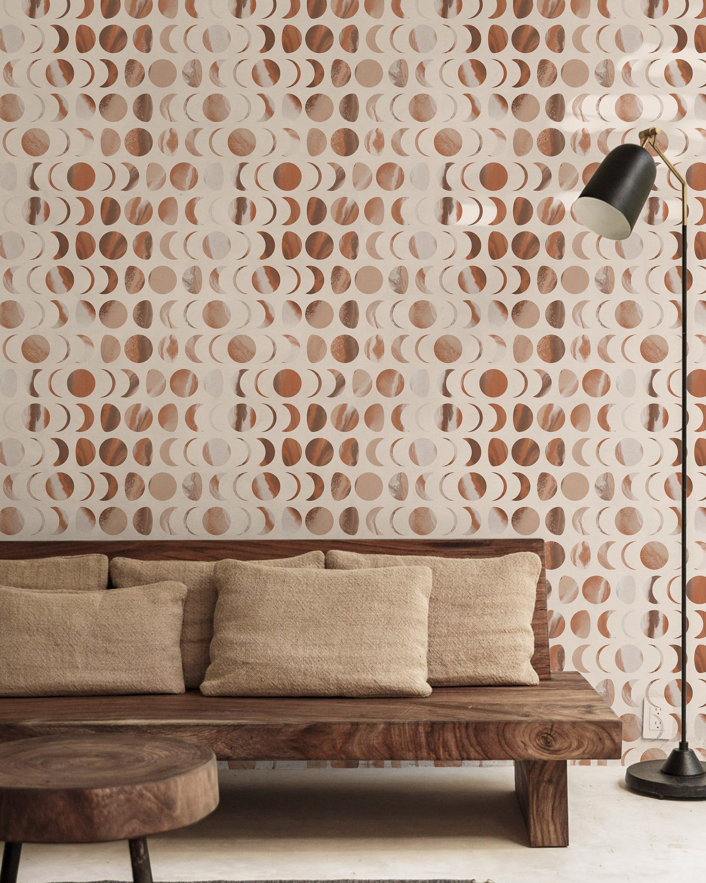 Moon Phases Peel and Stick Wallpaper, Removable Wallpaper, Traditional Wallpaper | DeccoPrint