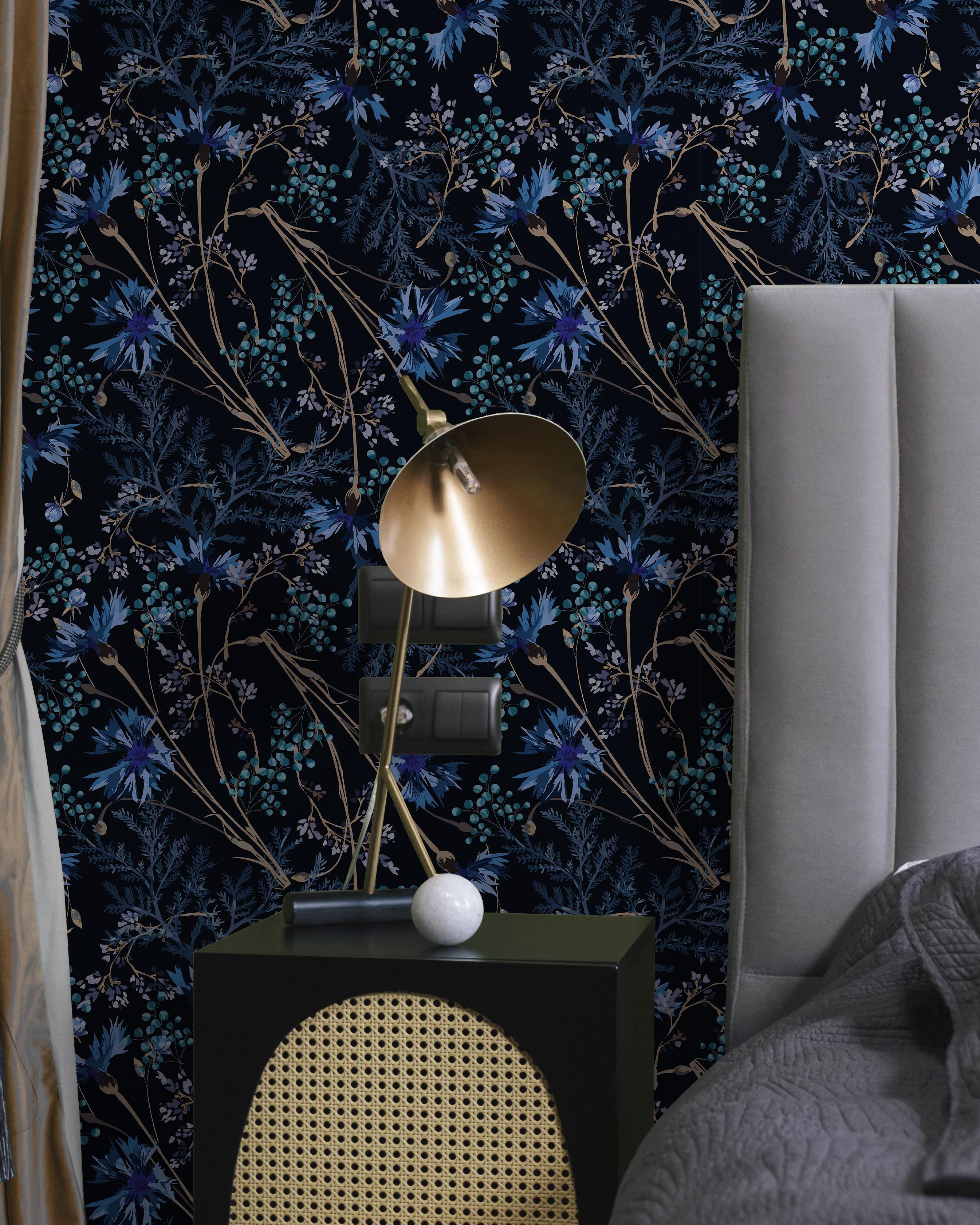 Dark Garden Peel and Stick Wallpaper, Removable Wallpaper, Traditional Wallpaper | DeccoPrint