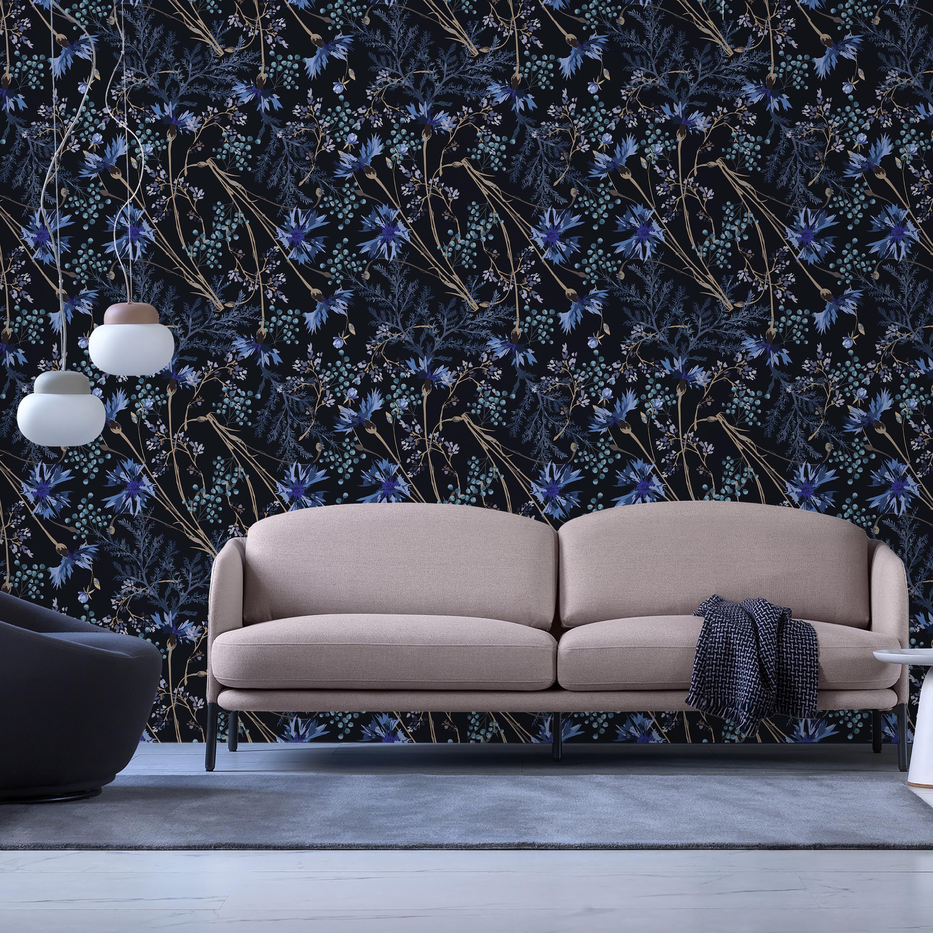 Dark Garden Peel and Stick Wallpaper, Removable Wallpaper, Traditional Wallpaper | DeccoPrint