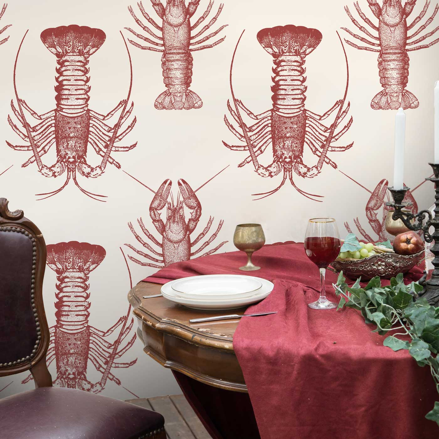 My Lobster Peel and Stick Wallpaper, Removable Wallpaper, Traditional Wallpaper | DeccoPrint