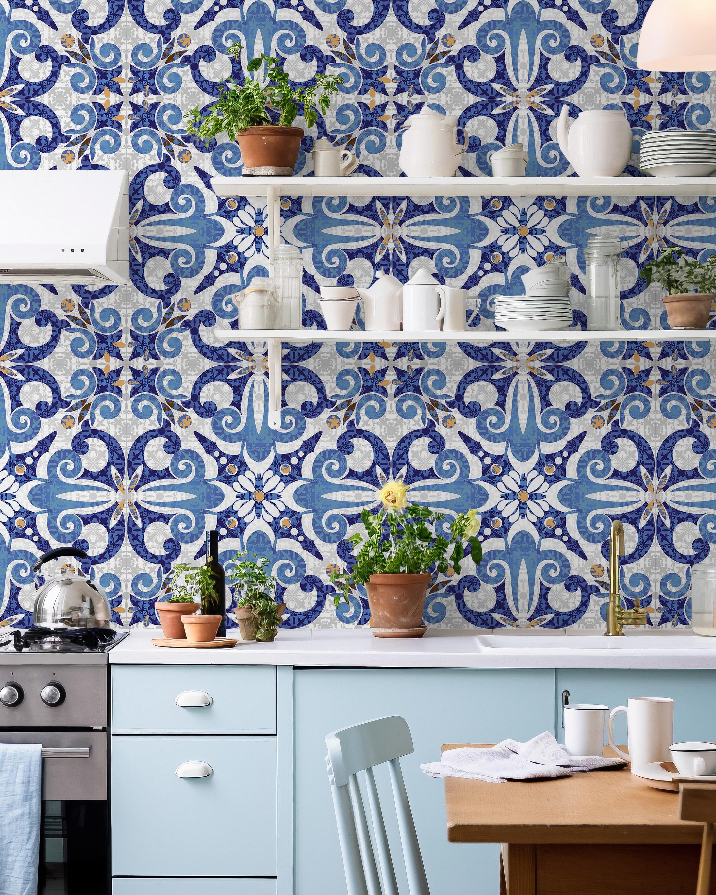 Spring Water Peel and Stick Wallpaper, Removable Wallpaper, Traditional Wallpaper | DeccoPrint