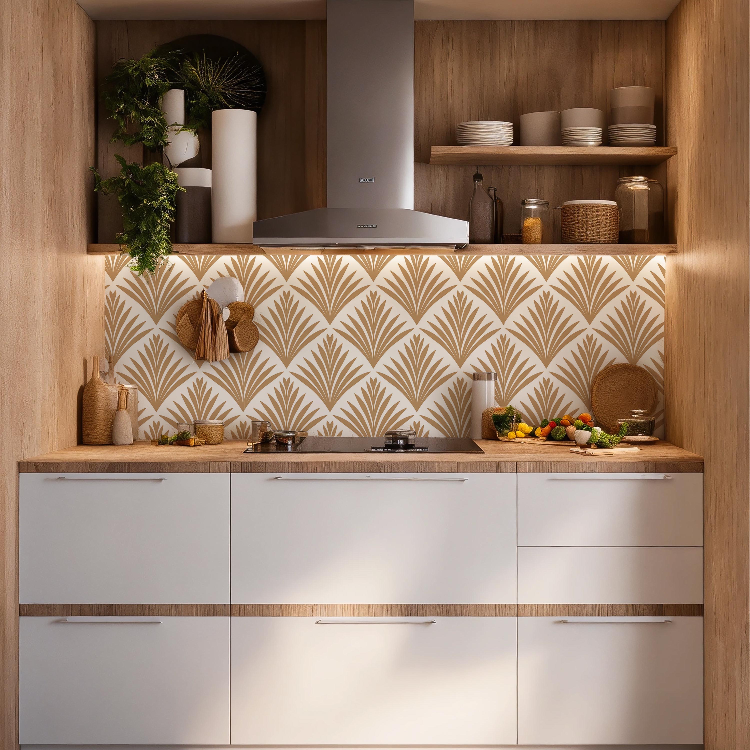 Botanical Deco Peel and Stick Wallpaper, Removable Wallpaper, Traditional Wallpaper | DeccoPrint