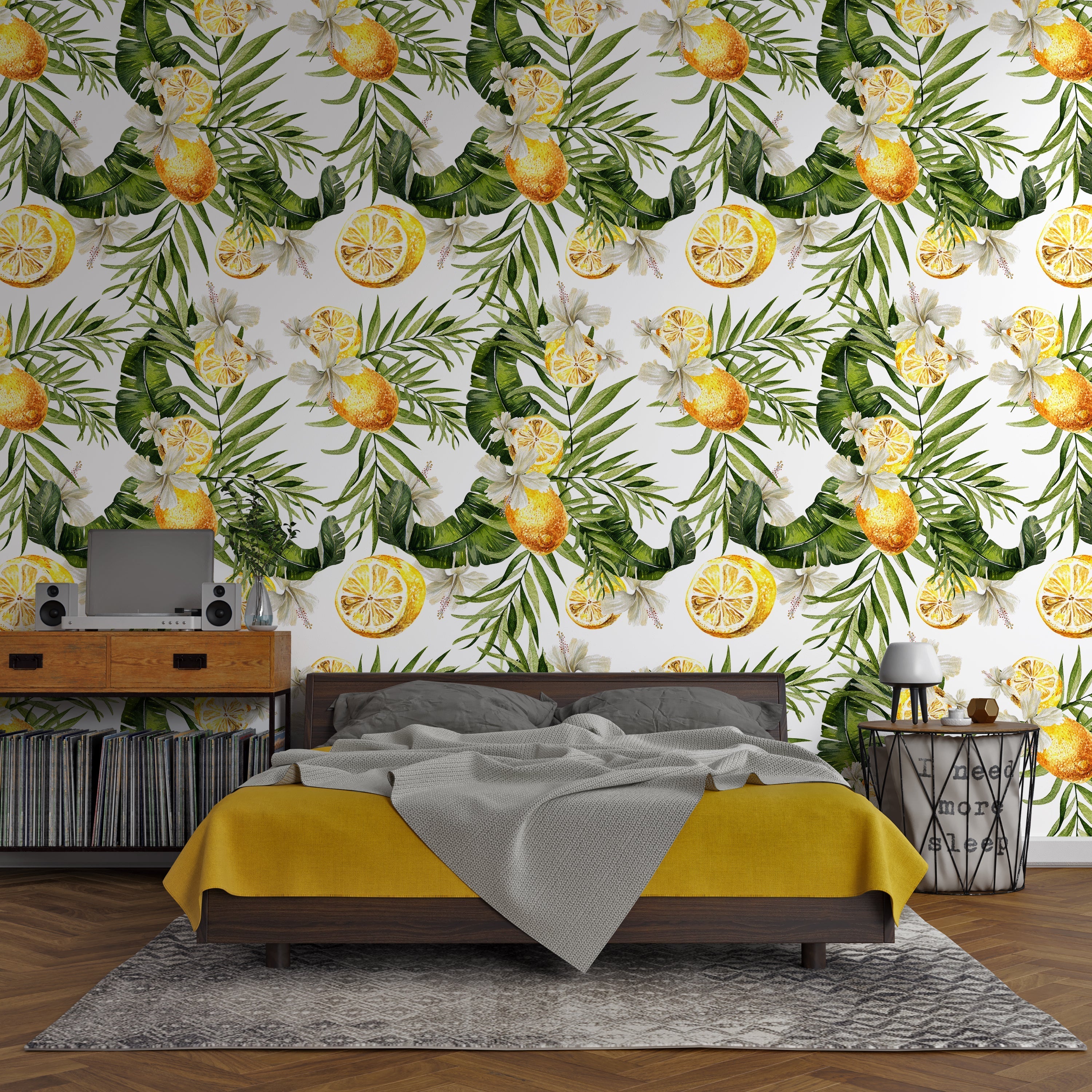 Lemon of Life Peel and Stick Wallpaper, Removable Wallpaper, Traditional Wallpaper | DeccoPrint