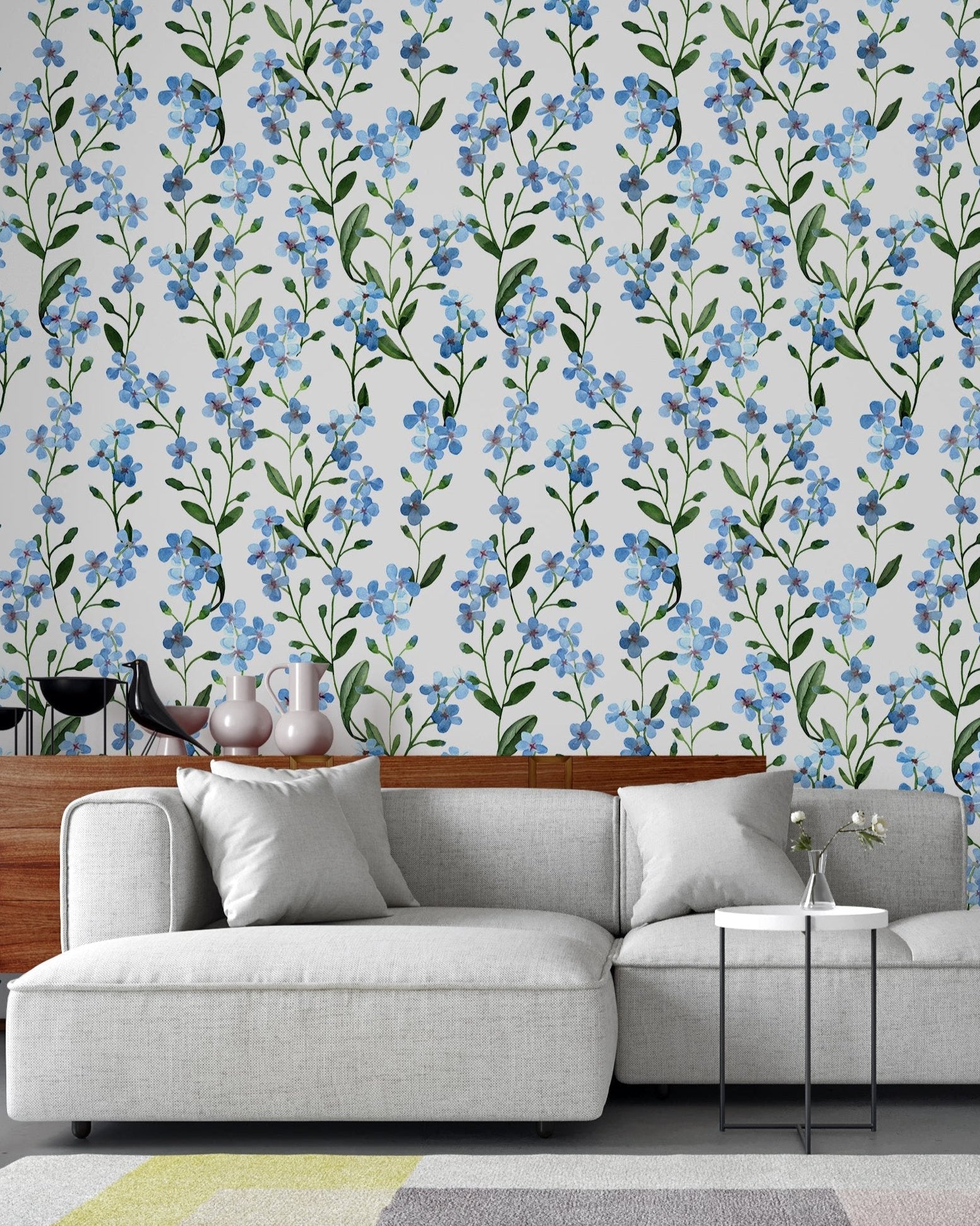 Wildflowers Peel and Stick Wallpaper, Removable Wallpaper, Traditional Wallpaper | DeccoPrint