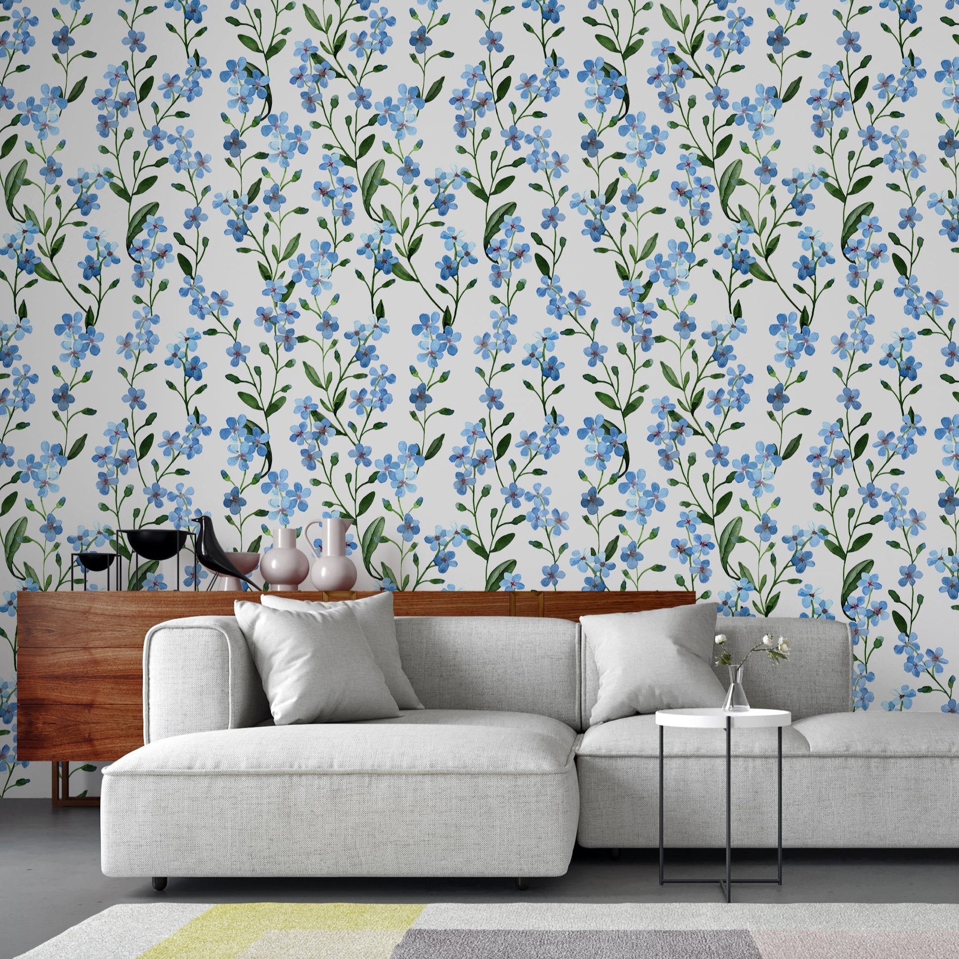 Wildflowers Peel and Stick Wallpaper, Removable Wallpaper, Traditional Wallpaper | DeccoPrint