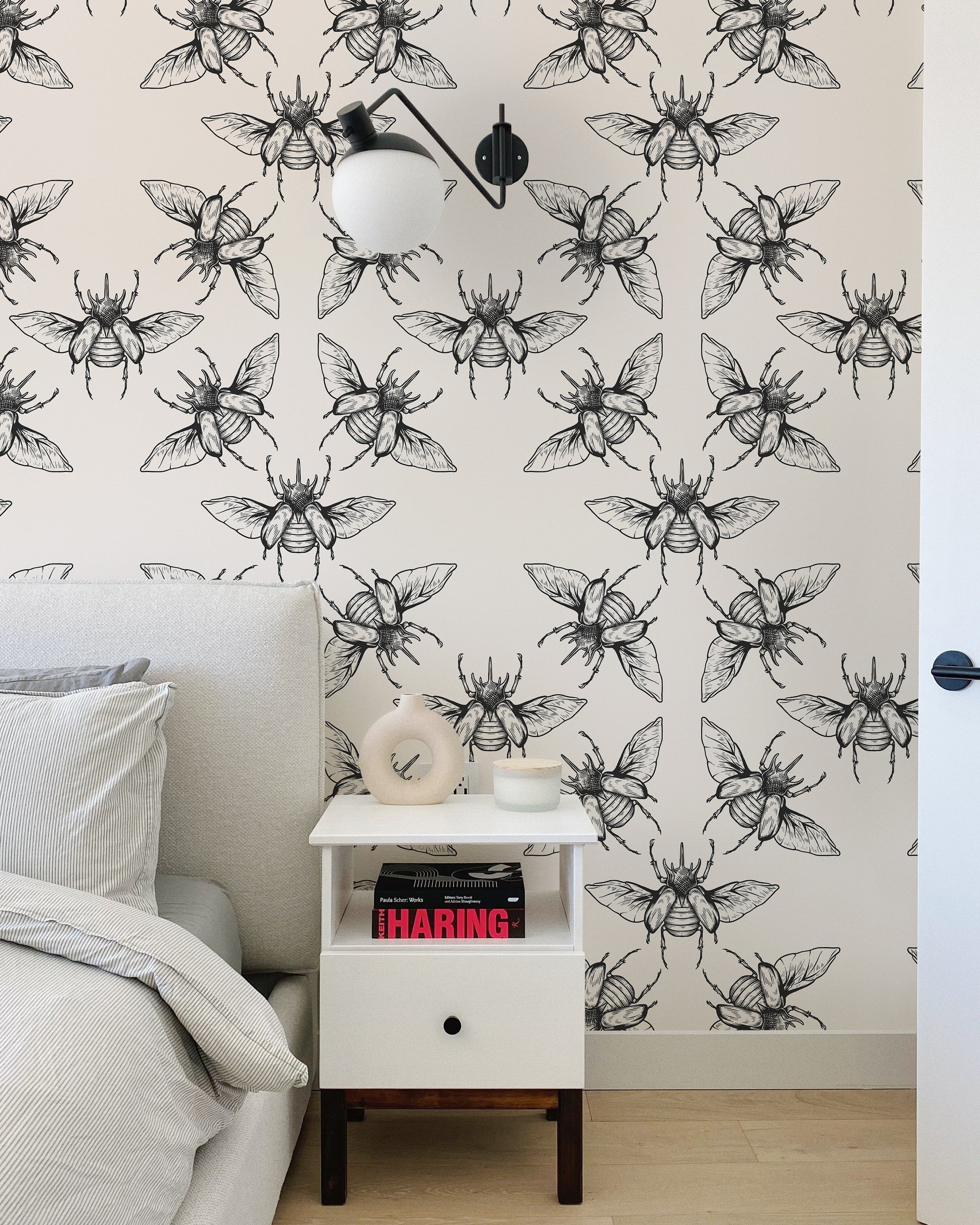 Flying Beetle Peel and Stick Wallpaper, Removable Wallpaper, Traditional Wallpaper | DeccoPrint