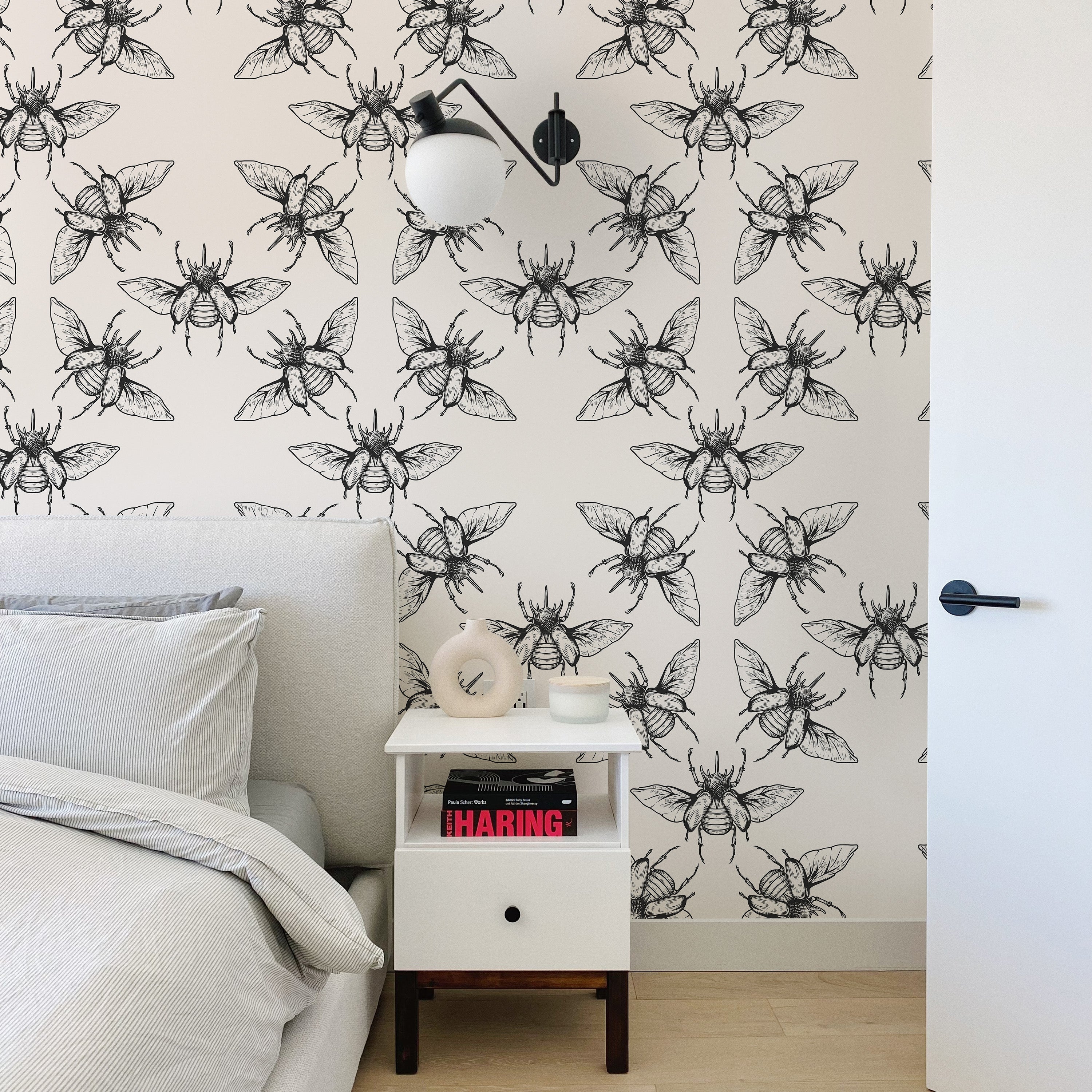 Flying Beetle Peel and Stick Wallpaper, Removable Wallpaper, Traditional Wallpaper | DeccoPrint